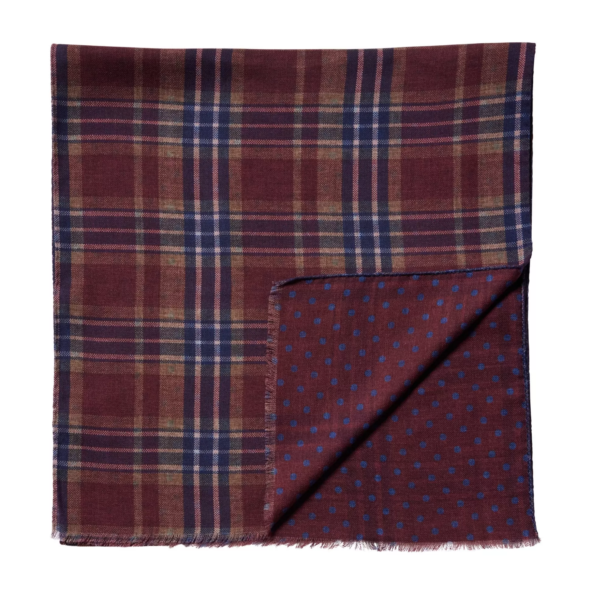 Online Henry Bucks HENRY SARTORIAL X CANTINI Wool Scarf DARK RED