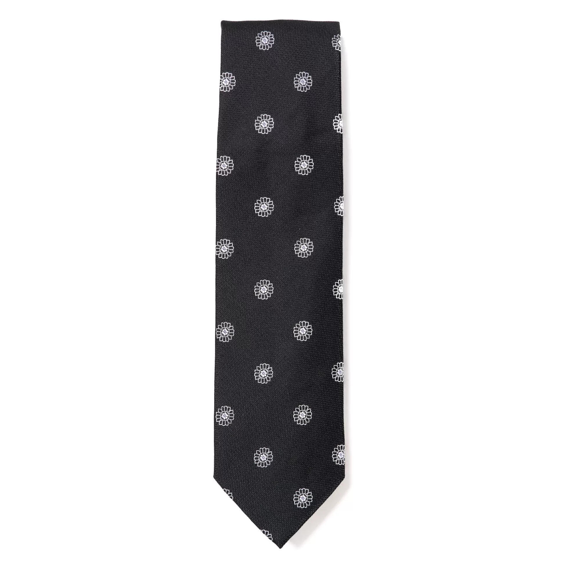 New Henry Bucks HENRY SARTORIAL X CANTINI Woven Silk Tie BLACK