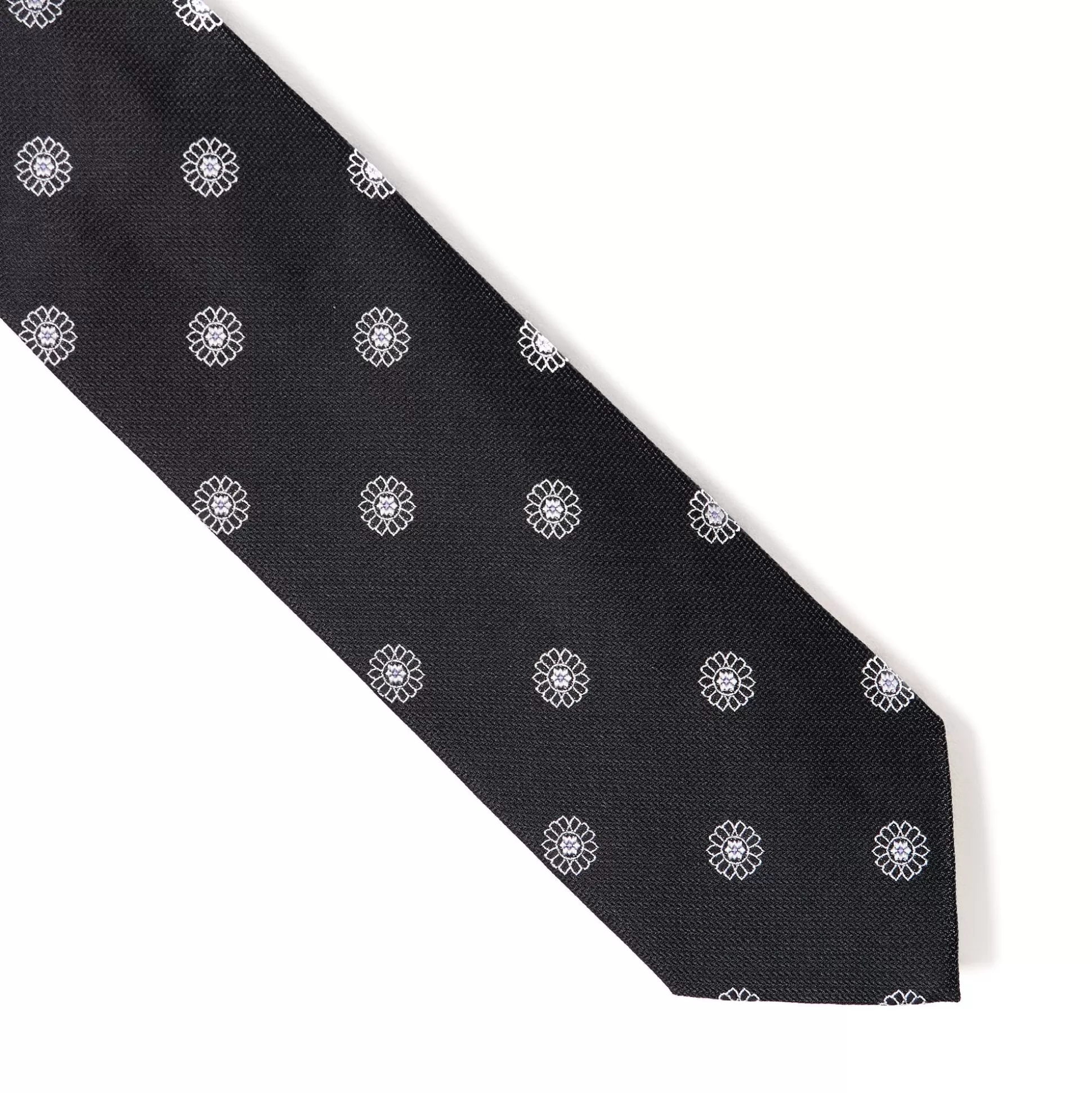 New Henry Bucks HENRY SARTORIAL X CANTINI Woven Silk Tie BLACK