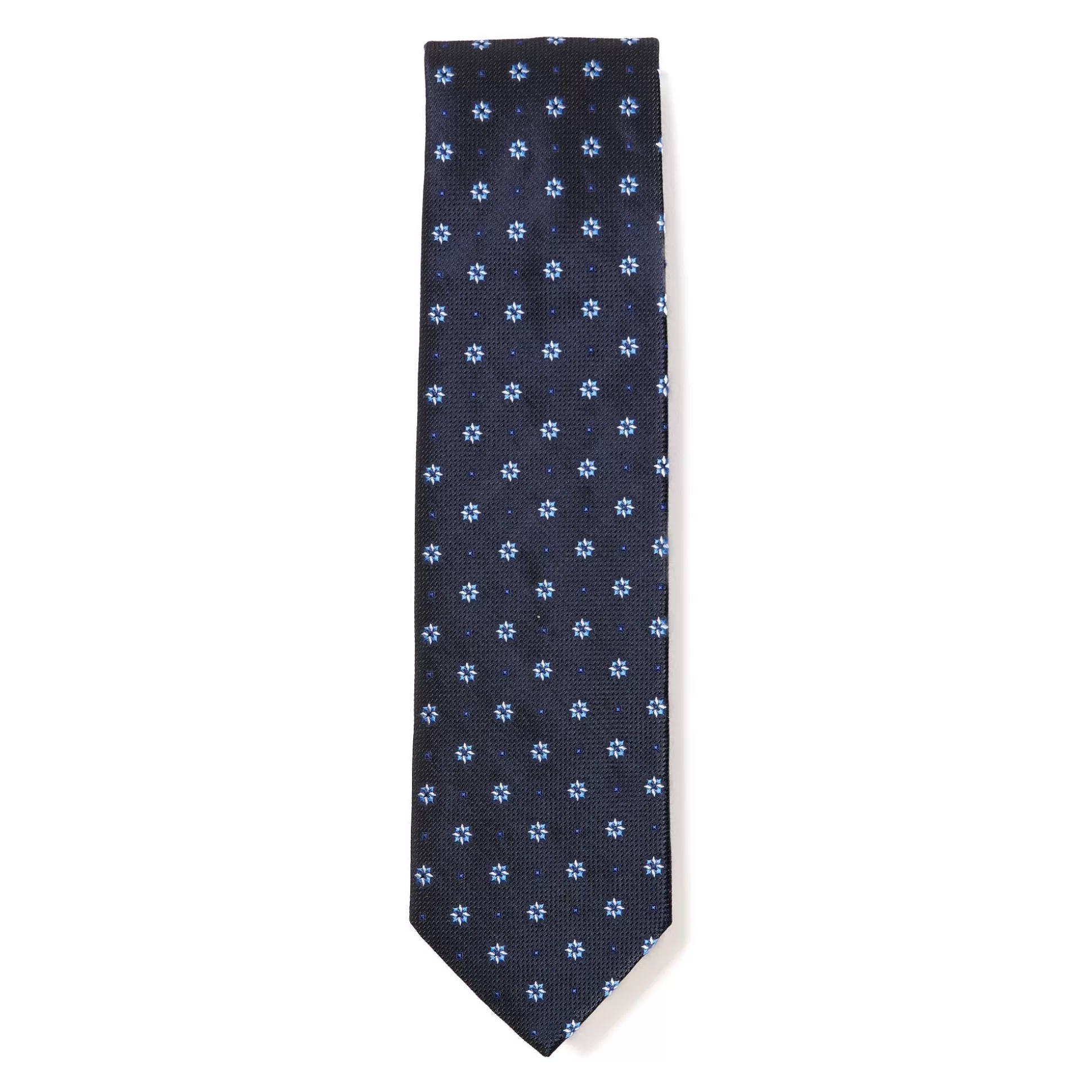 Store Henry Bucks HENRY SARTORIAL X CANTINI Woven Silk Tie BLACK/BLUE