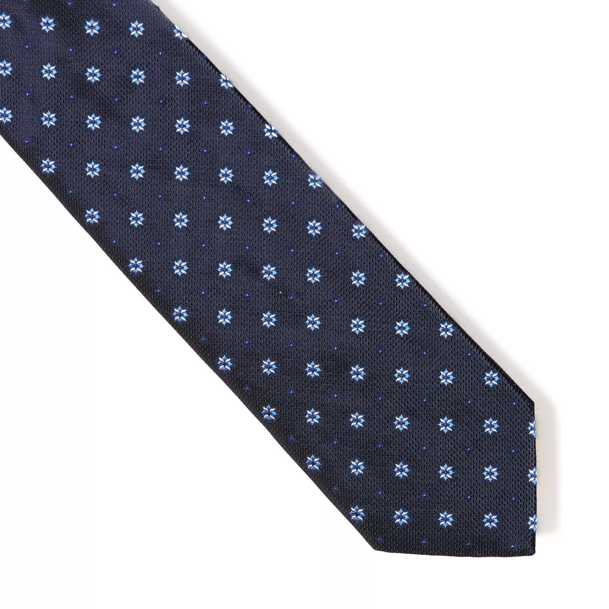 Store Henry Bucks HENRY SARTORIAL X CANTINI Woven Silk Tie BLACK/BLUE