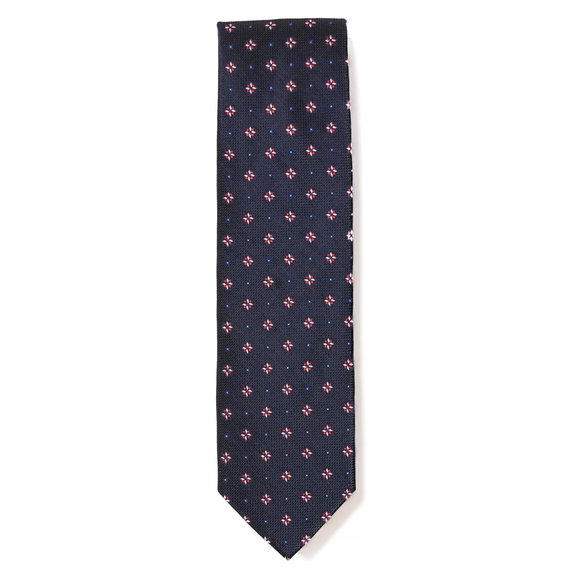 Clearance Henry Bucks HENRY SARTORIAL X CANTINI Woven Silk Tie BLACK/RED