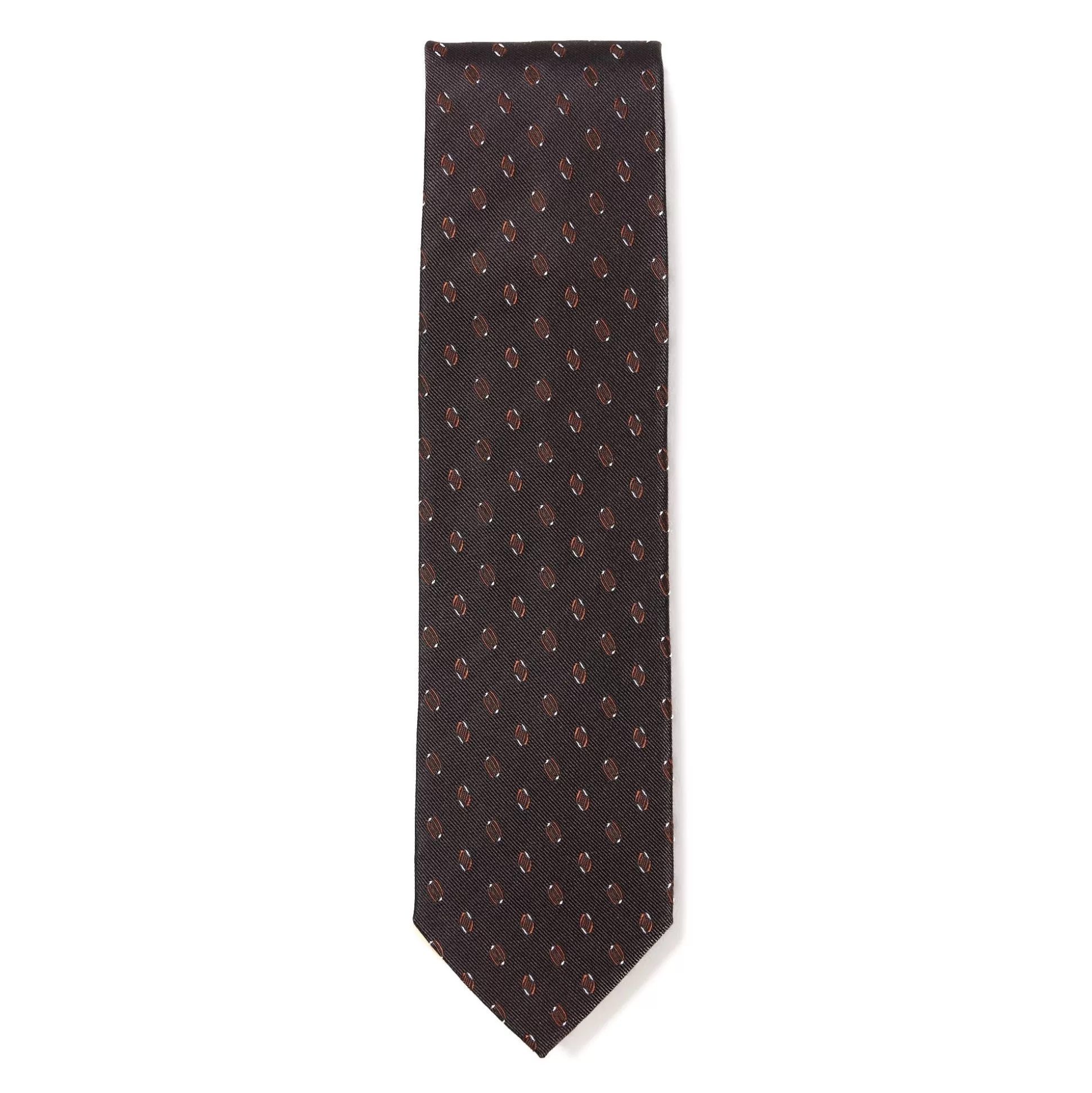 Sale Henry Bucks HENRY SARTORIAL X CANTINI Woven Silk Tie BROWN/TAN