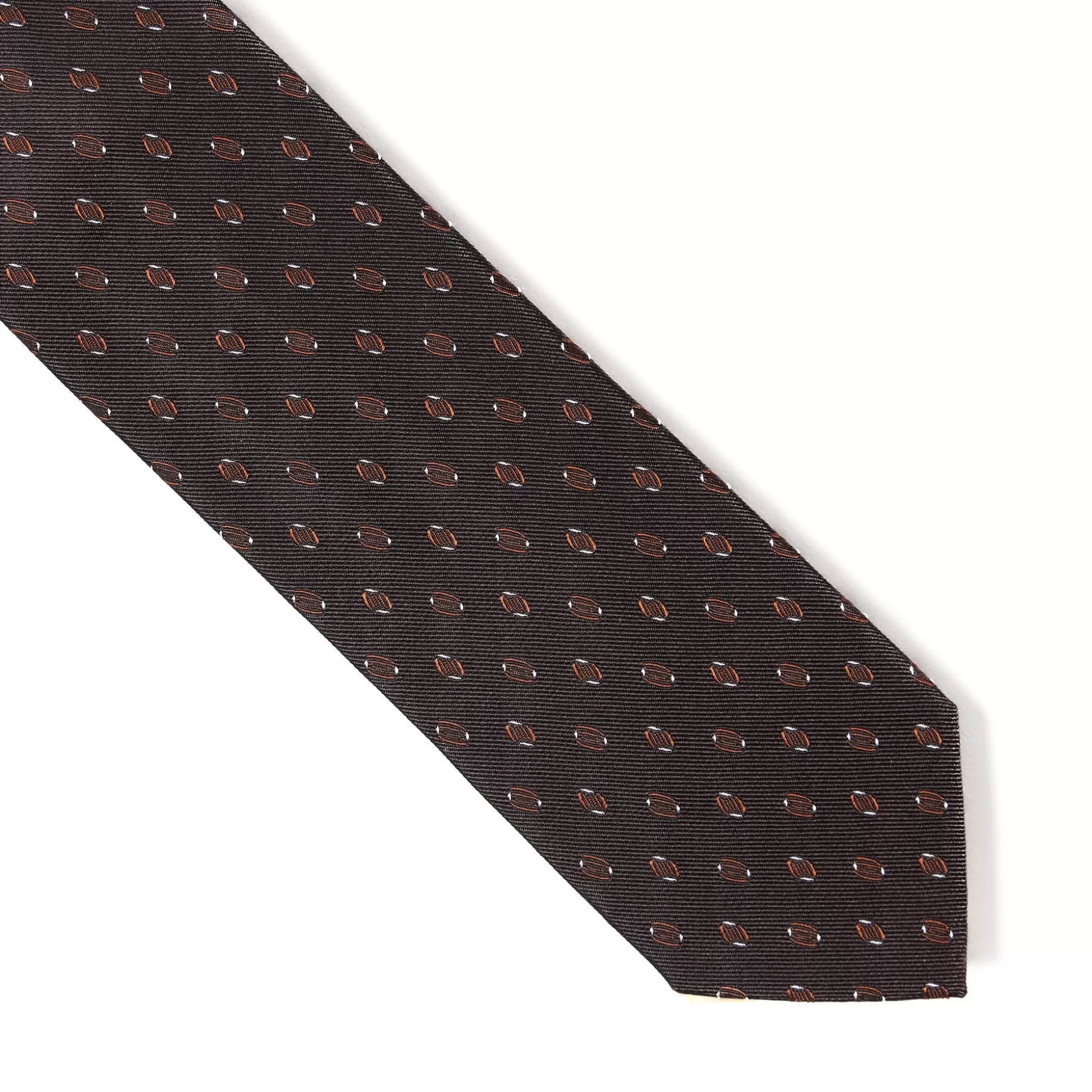 Sale Henry Bucks HENRY SARTORIAL X CANTINI Woven Silk Tie BROWN/TAN