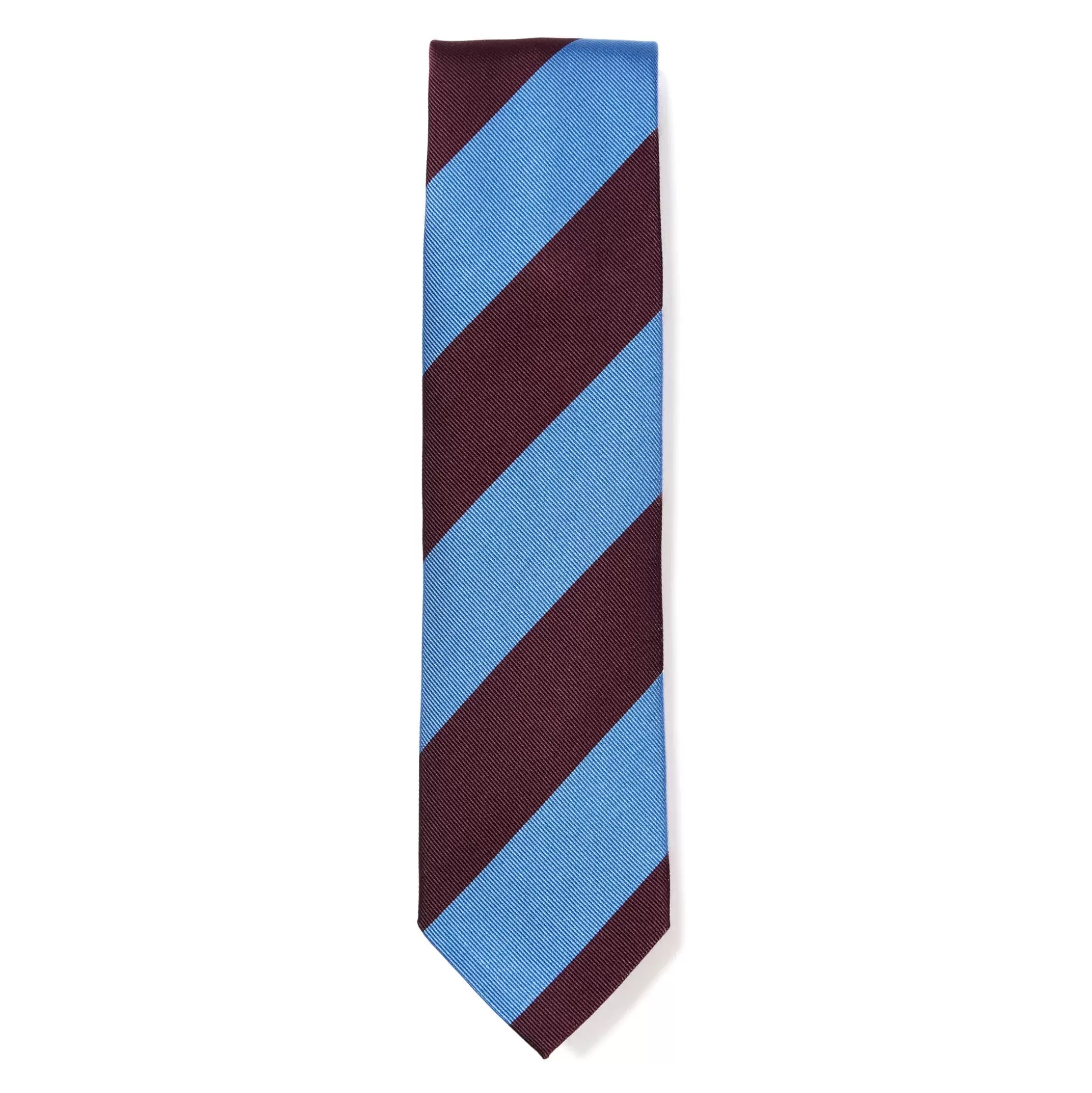 Best Henry Bucks HENRY SARTORIAL X CANTINI Woven Stripe Tie MAROON/BLUE