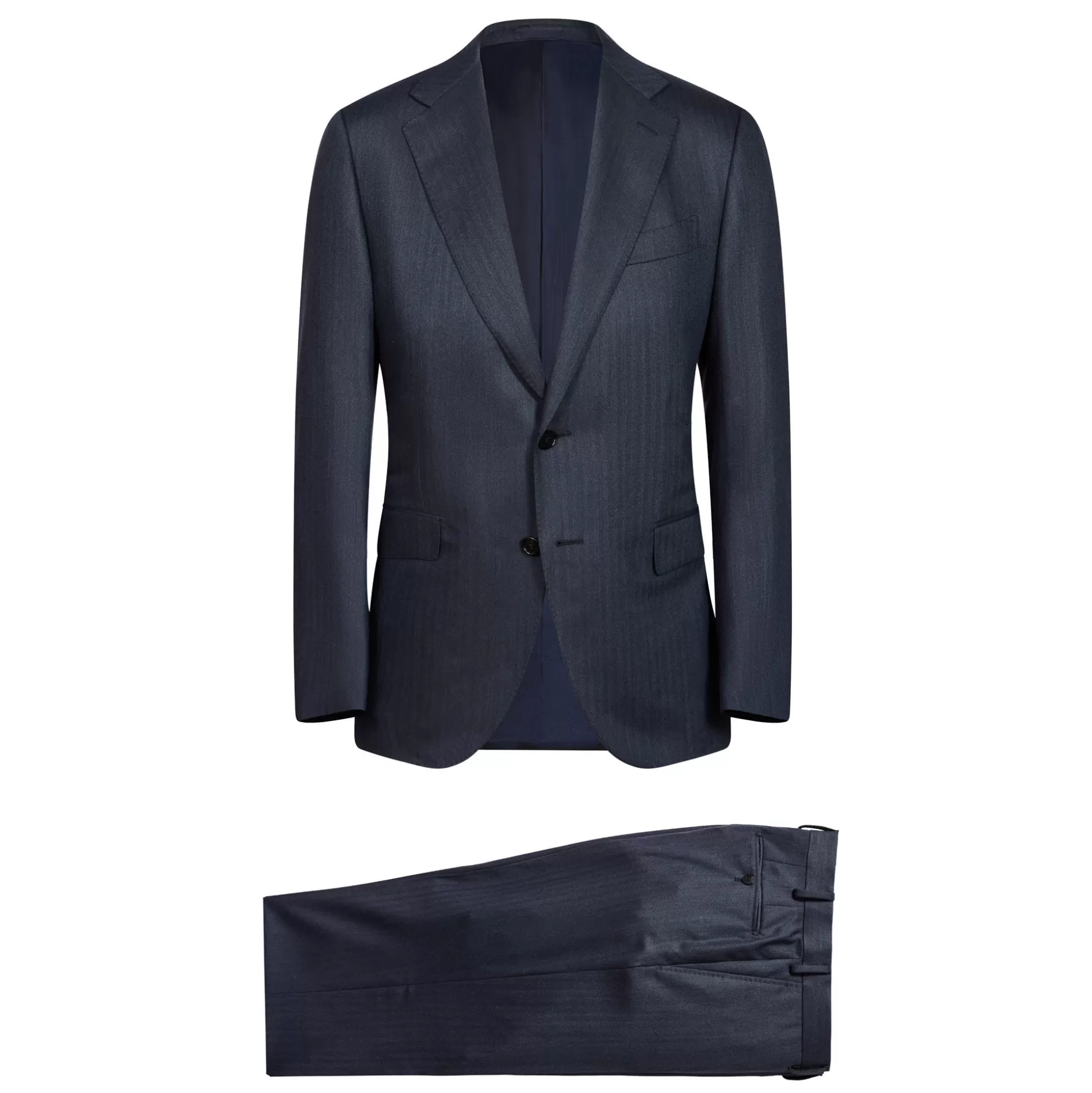 Clearance Henry Bucks HENRY SARTORIAL X CARUSO Single Breasted 2 Button Norma Suit CHARCOAL REG