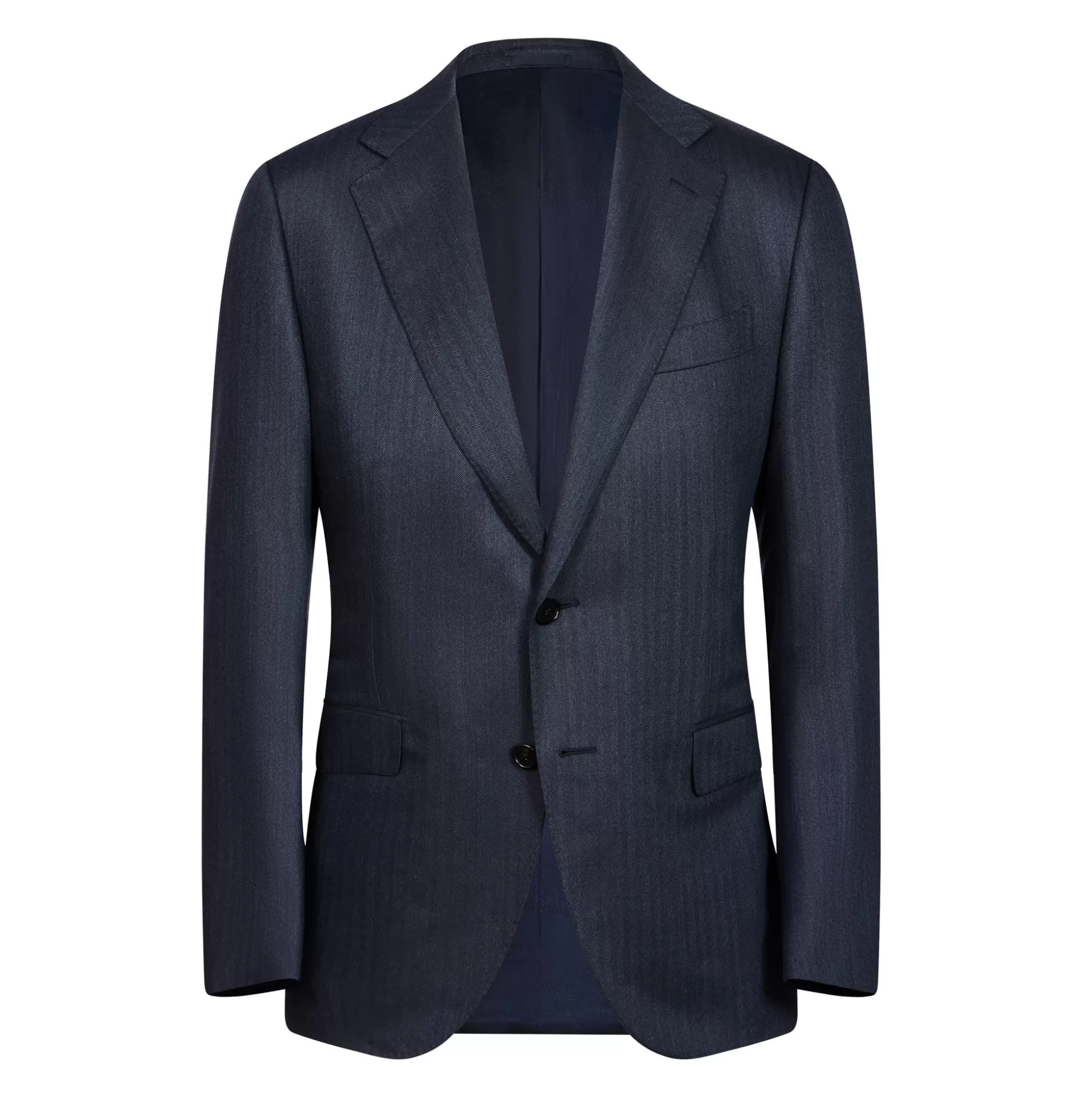 Clearance Henry Bucks HENRY SARTORIAL X CARUSO Single Breasted 2 Button Norma Suit CHARCOAL REG