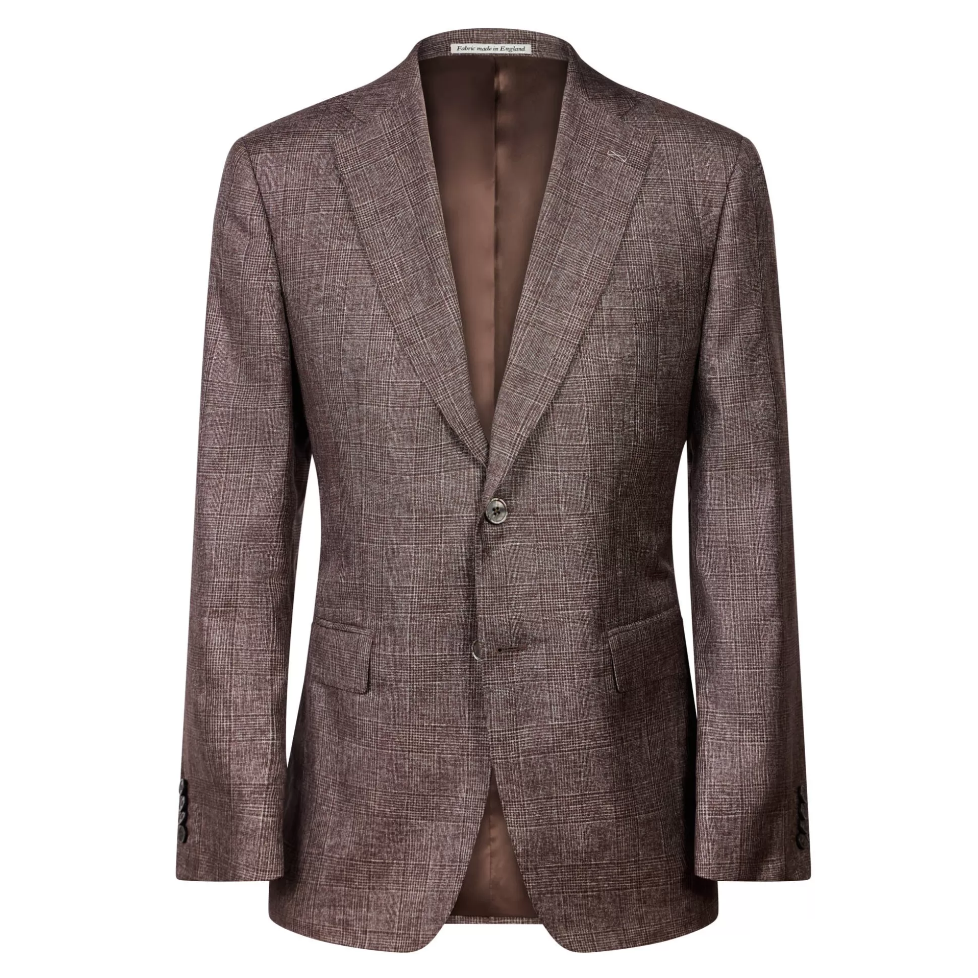 Discount Henry Bucks HENRY SARTORIAL X DORMEUIL Check DORMEUIL BLAZER - FC BROWN REG