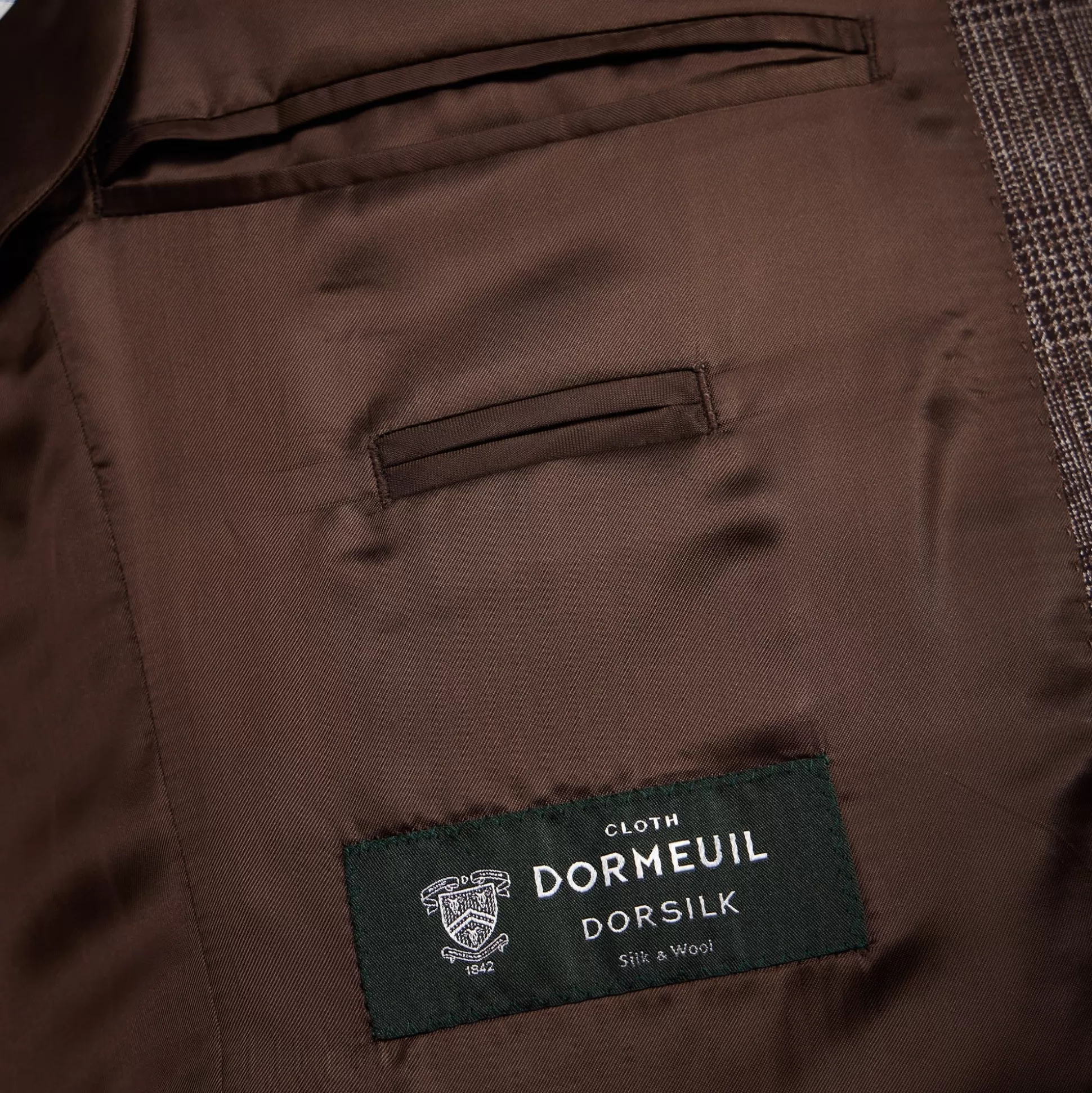 Discount Henry Bucks HENRY SARTORIAL X DORMEUIL Check DORMEUIL BLAZER - FC BROWN REG