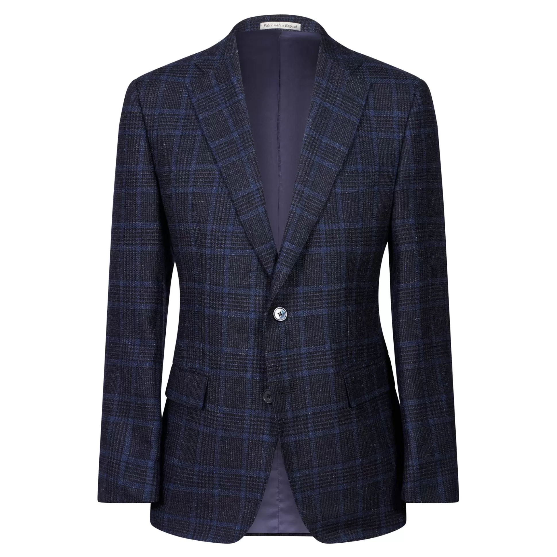 Flash Sale Henry Bucks HENRY SARTORIAL X DORMEUIL Dun Full Canvas Check Blazer NAVY/SKY REG