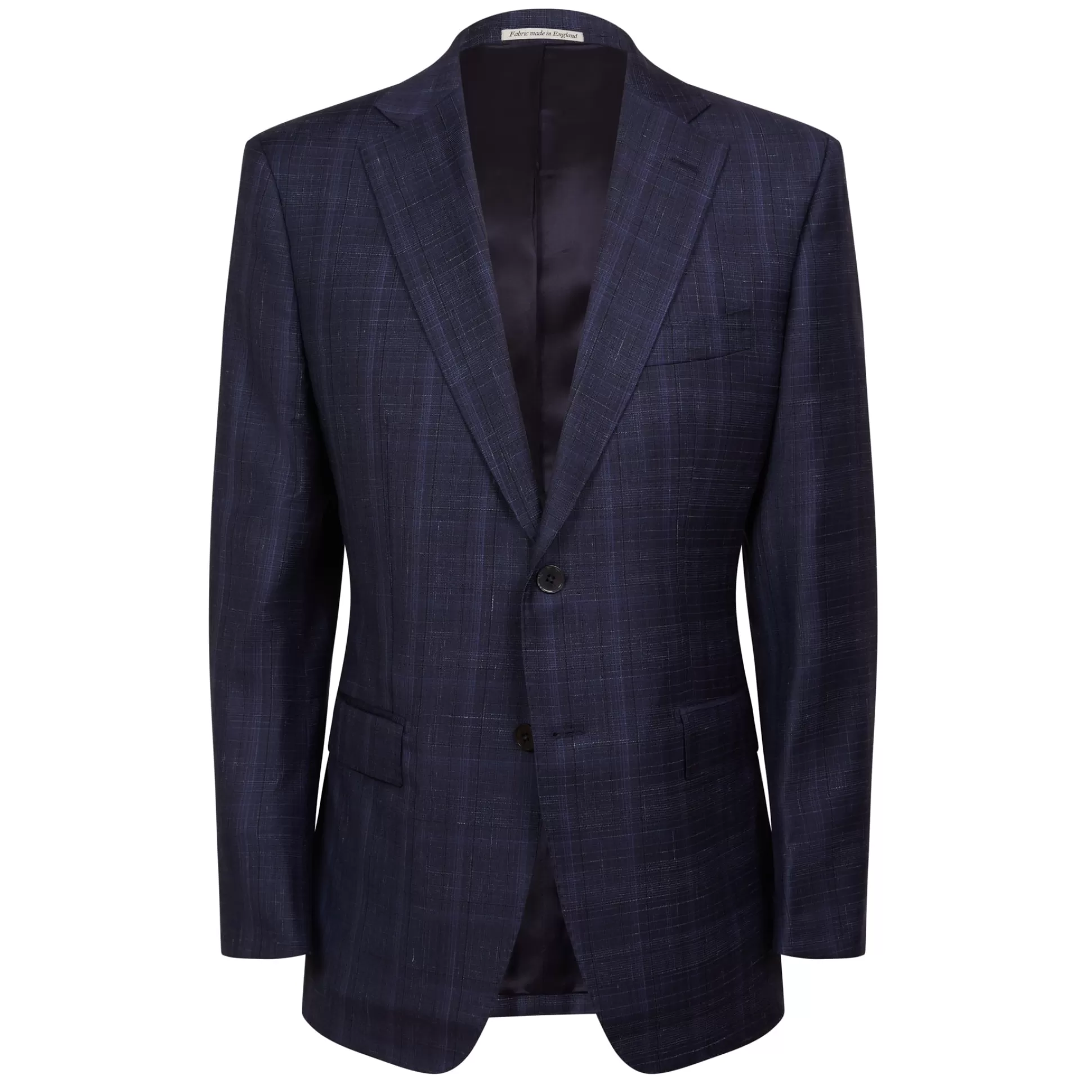 Fashion Henry Bucks HENRY SARTORIAL X DORMEUIL Full Canvas Check Blazer Jacket NAVY REG