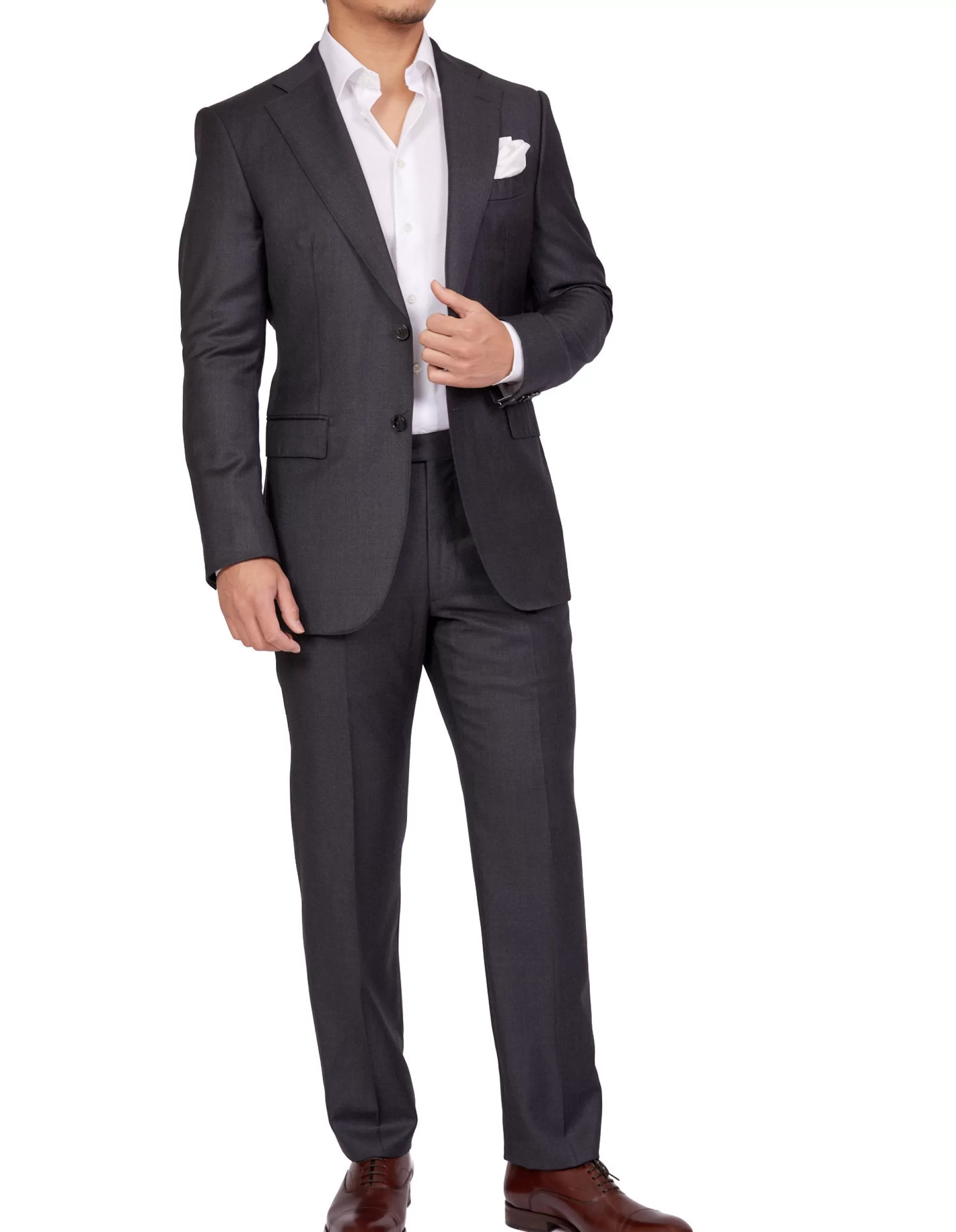 Discount Henry Bucks HENRY SARTORIAL X DORMEUIL Plain Suit (FC) CHARCOAL SH