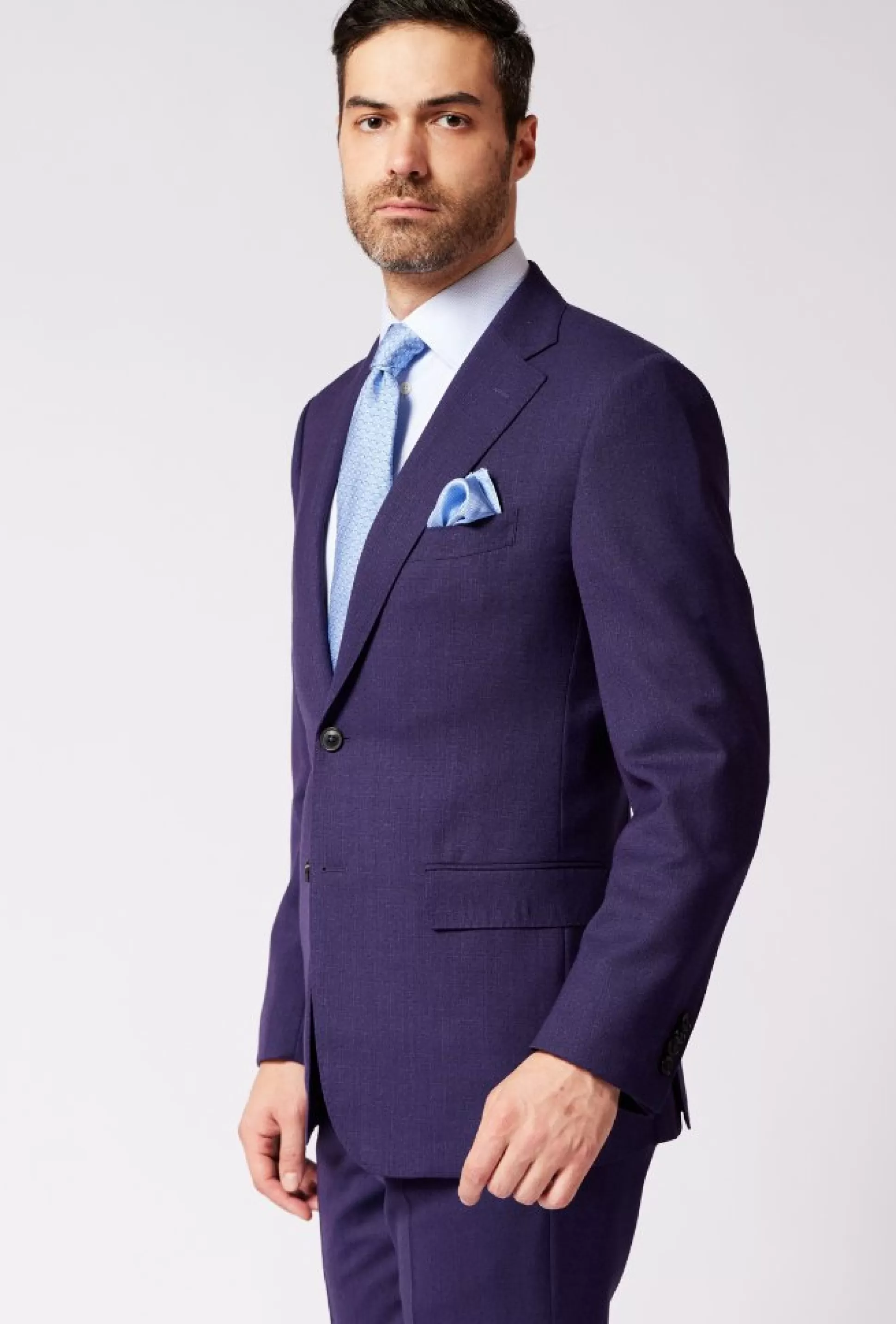 Fashion Henry Bucks Henry Sartorial X Dormeuil Suit BLUE PURPLE REG BLUE/PURPLE REG