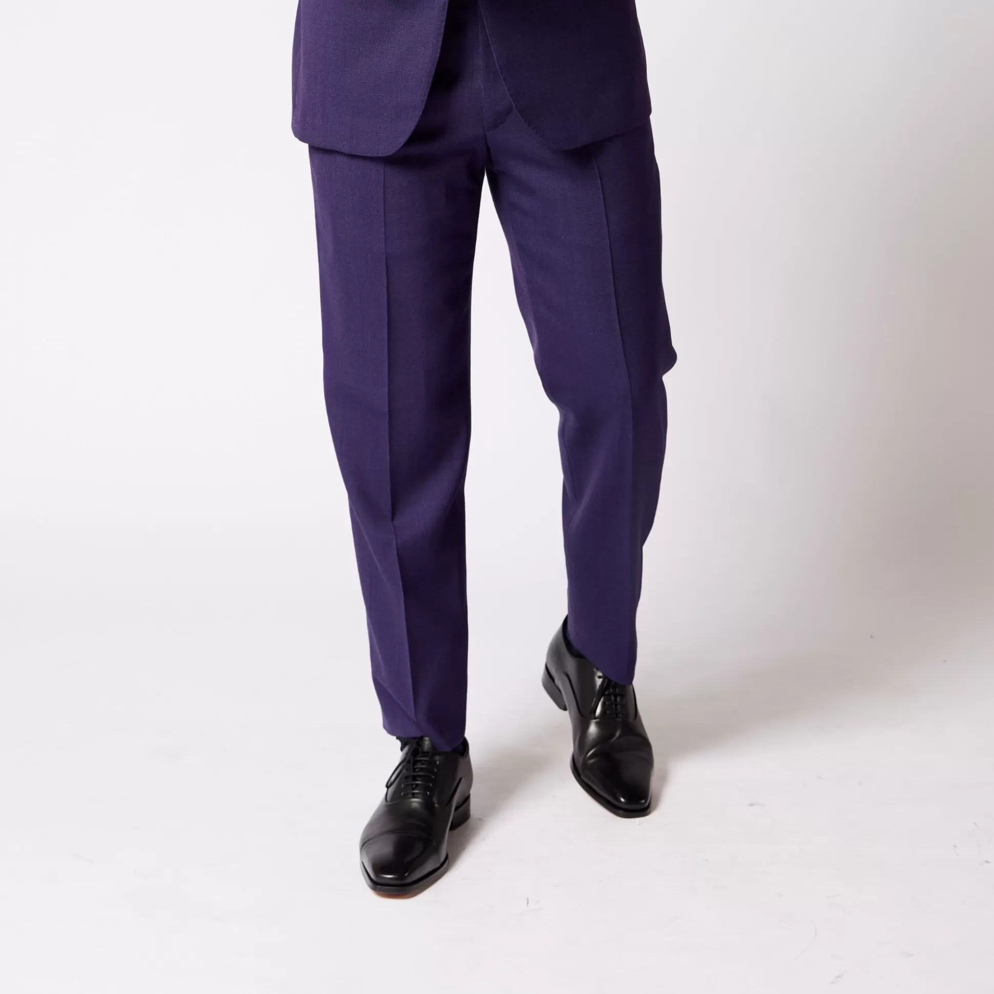 Fashion Henry Bucks HENRY SARTORIAL X DORMEUIL Trouser BLUE/PURPLE REG