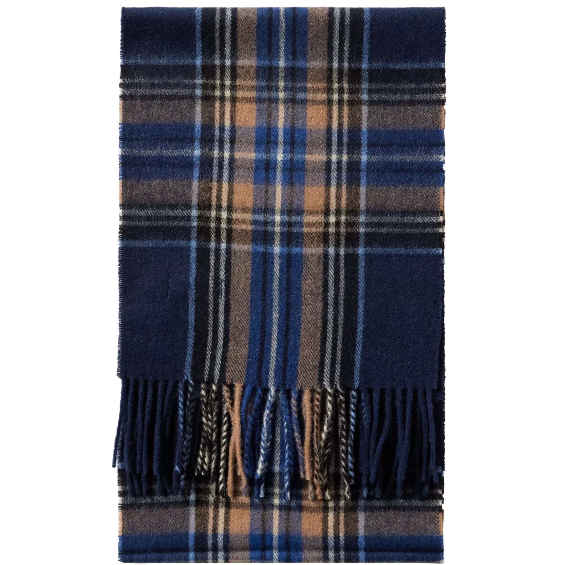 Store Henry Bucks HENRY SARTORIAL X HEMLEY Check Wool Scarf BLACK/BLUE/CREAM