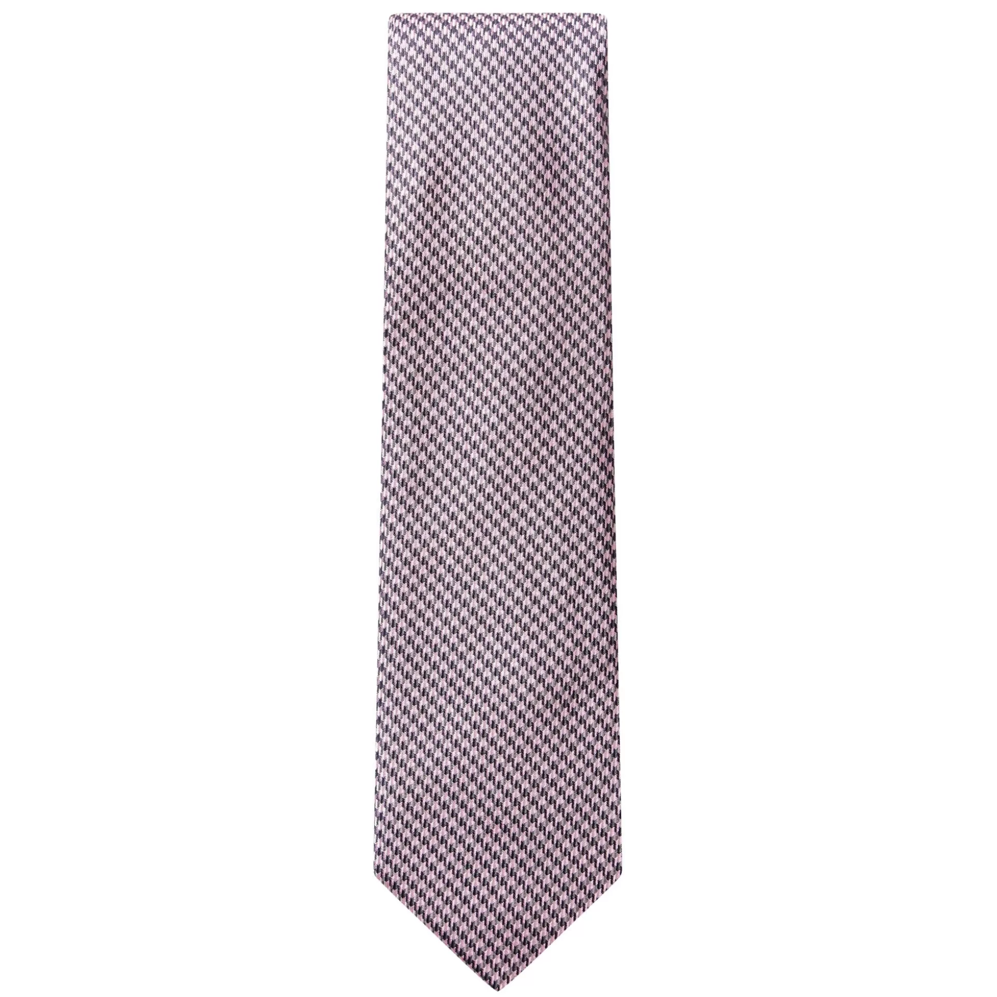 New Henry Bucks HENRY SARTORIAL X HEMLEY Houndstooth Tie BLACK/MAUVE