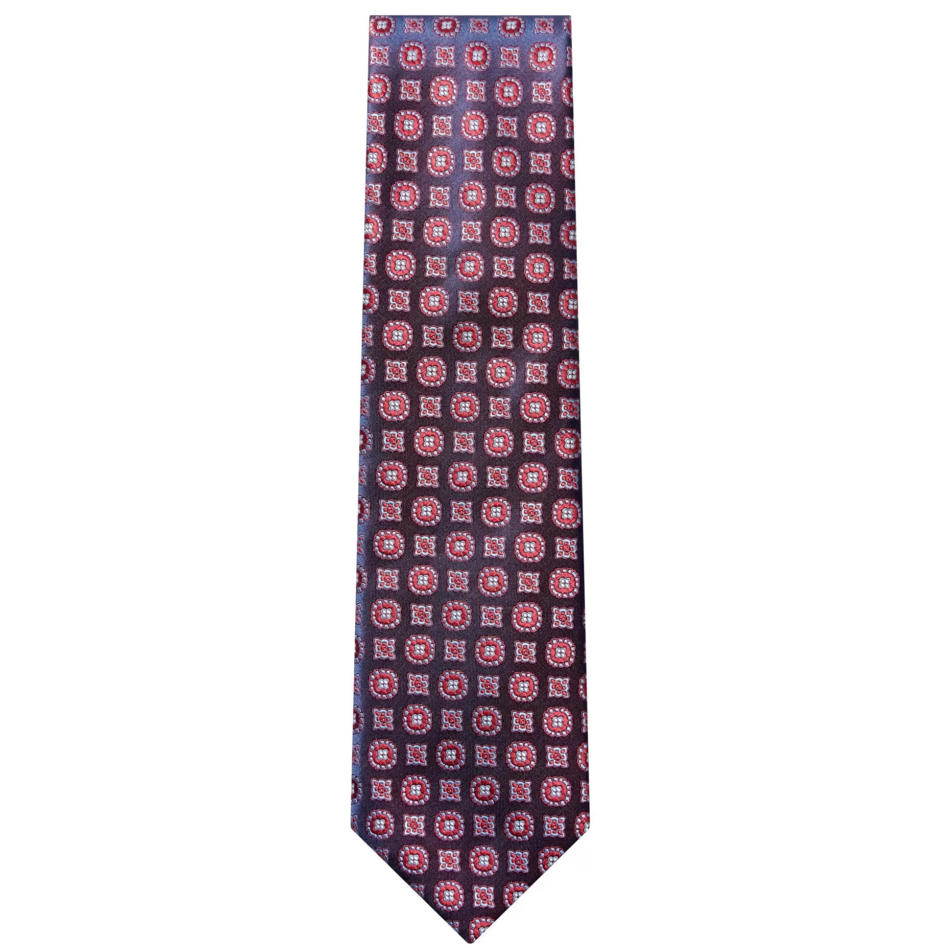 Outlet Henry Bucks HENRY SARTORIAL X HEMLEY Printed Silk Tie RED/MULTI