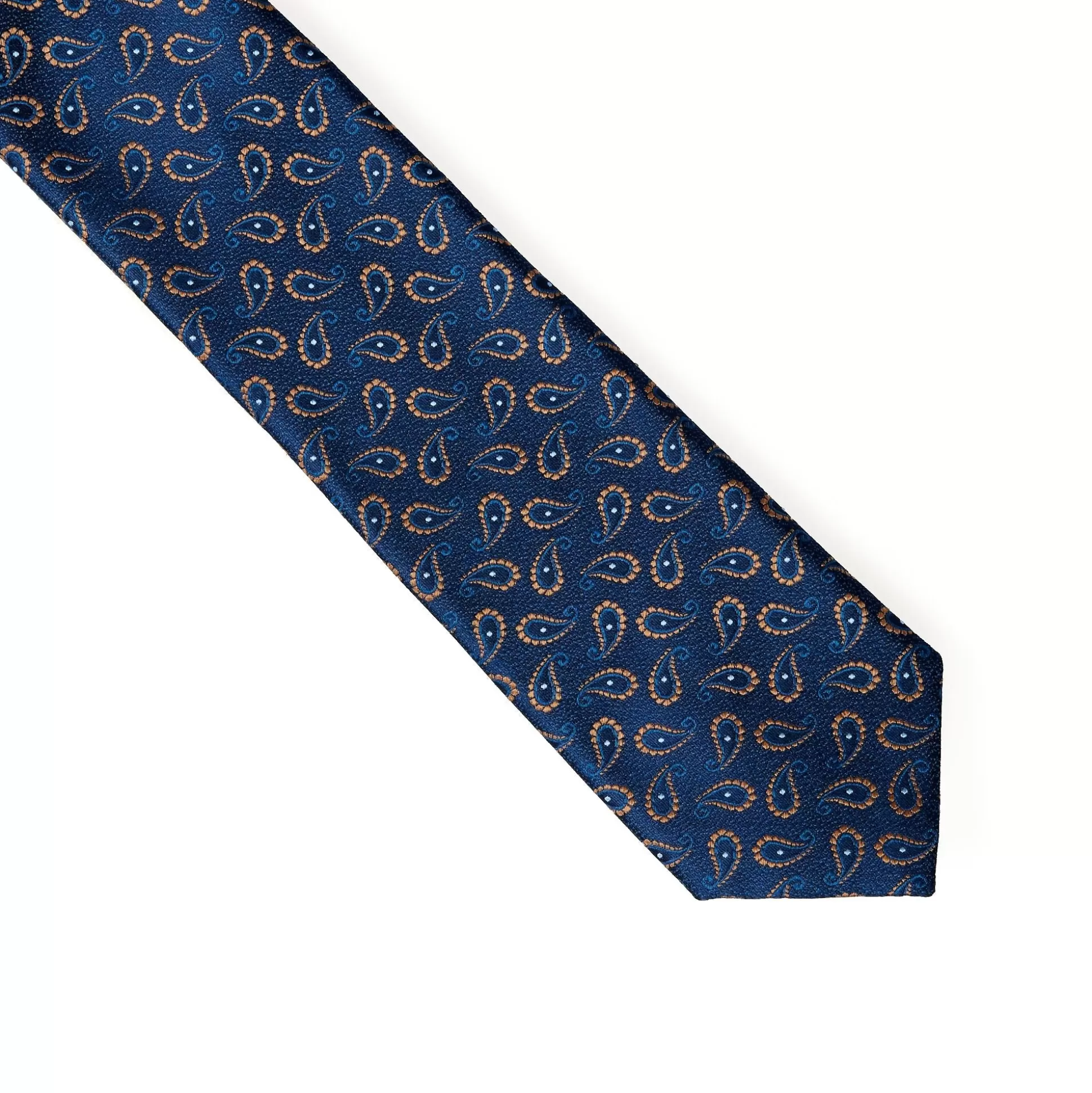 Online Henry Bucks HENRY SARTORIAL X HEMLEY Printed Tie NAVY/BROWN