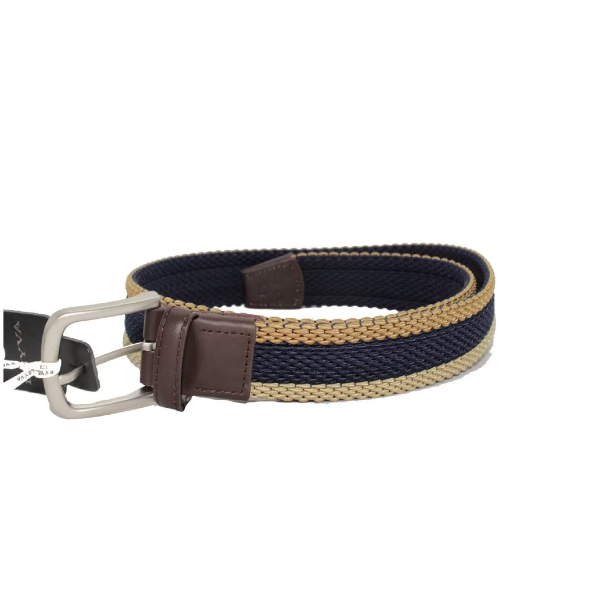 Discount Henry Bucks HENRY SARTORIAL X LEYVA Elastic Belt BEIGE/BROWN/NAVY