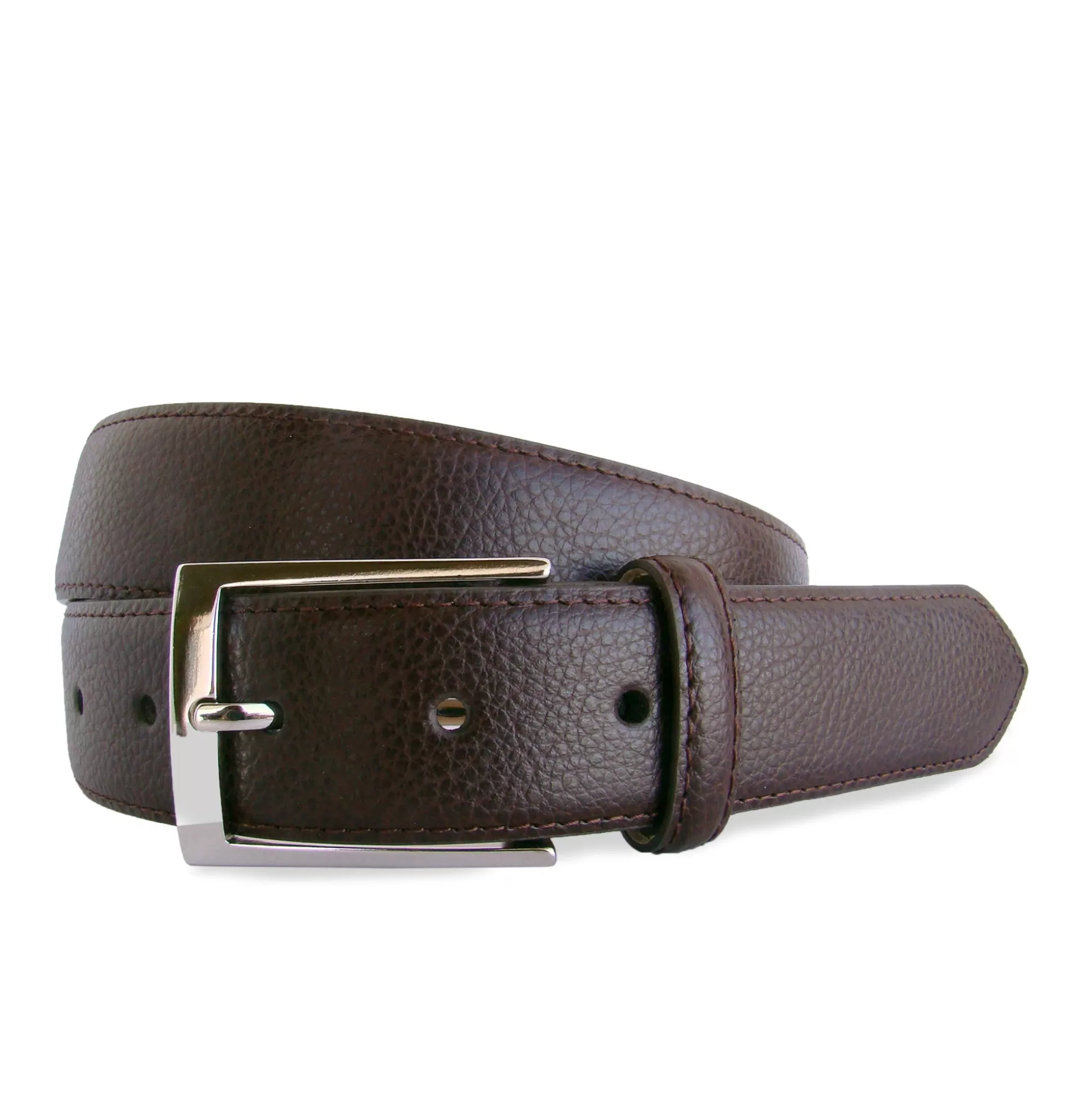 Cheap Henry Bucks HENRY SARTORIAL X LEYVA Pebble Leather Belt TAN