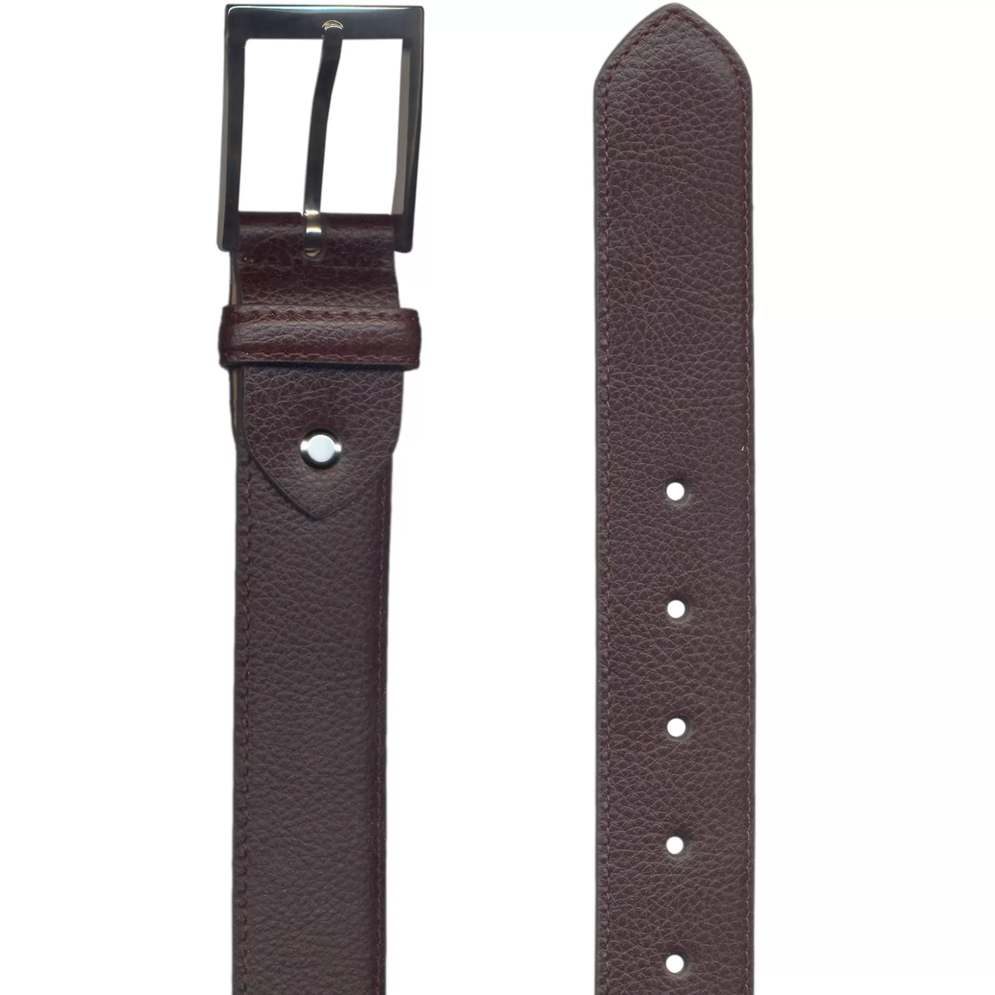 Cheap Henry Bucks HENRY SARTORIAL X LEYVA Pebble Leather Belt TAN