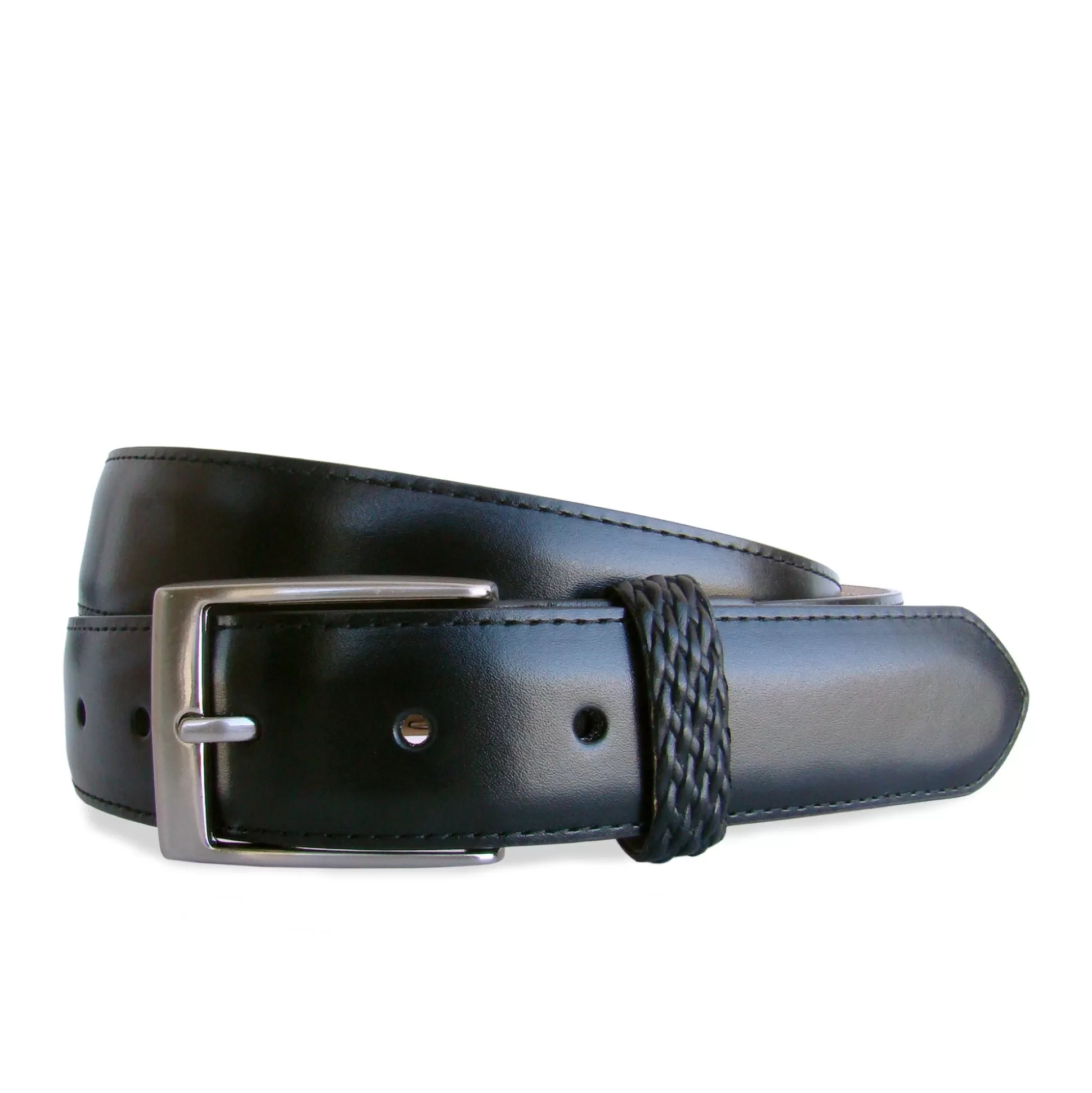 Best Henry Bucks HENRY SARTORIAL X LEYVA Textured Edge Belt BLACK