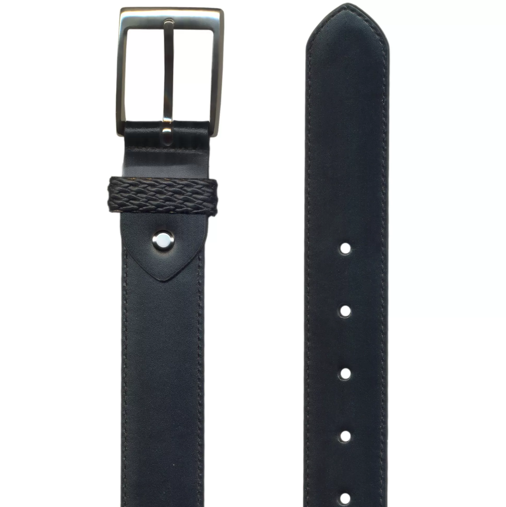 Best Henry Bucks HENRY SARTORIAL X LEYVA Textured Edge Belt BLACK