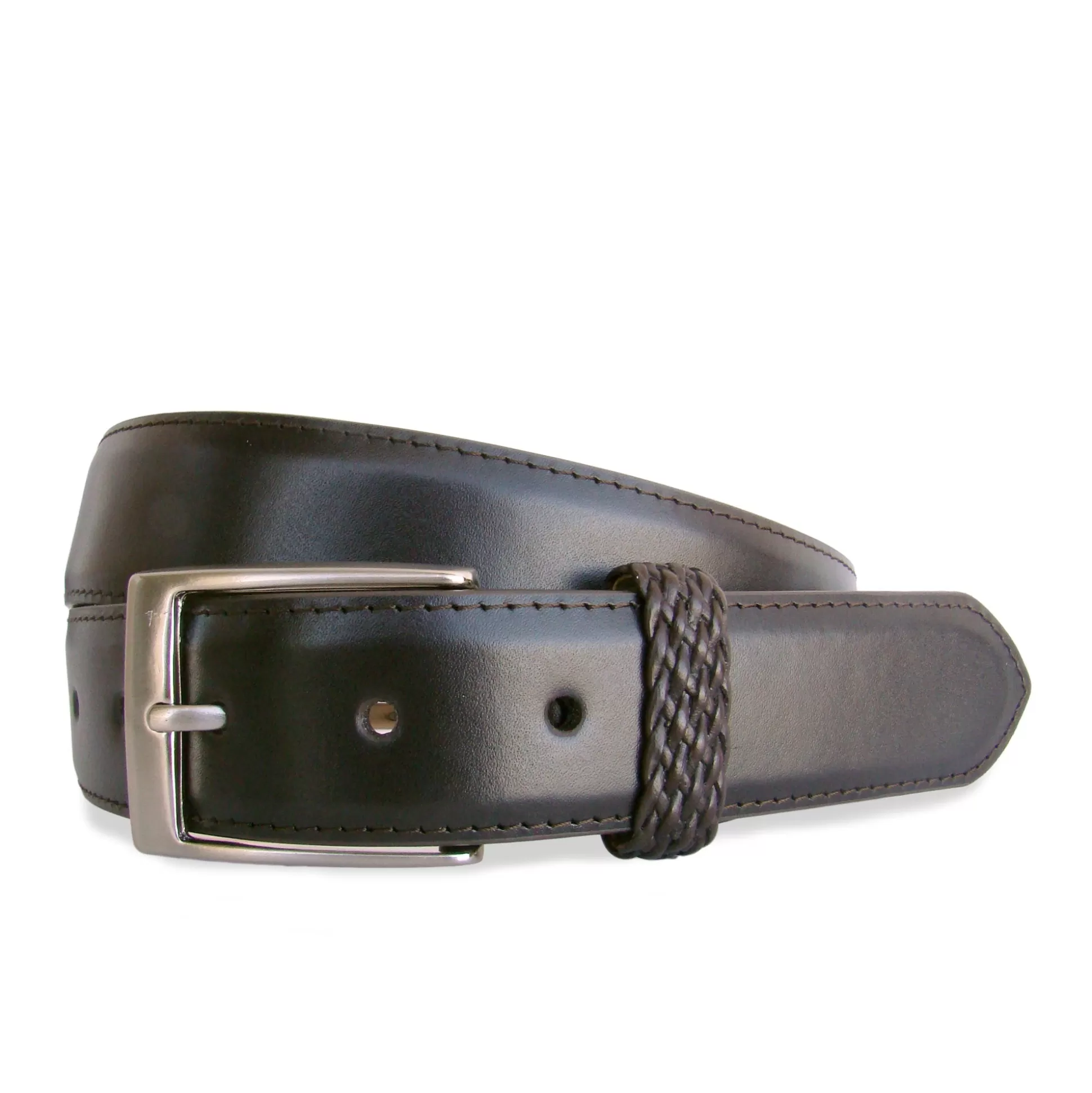 Hot Henry Bucks HENRY SARTORIAL X LEYVA Textured Edge Belt BROWN