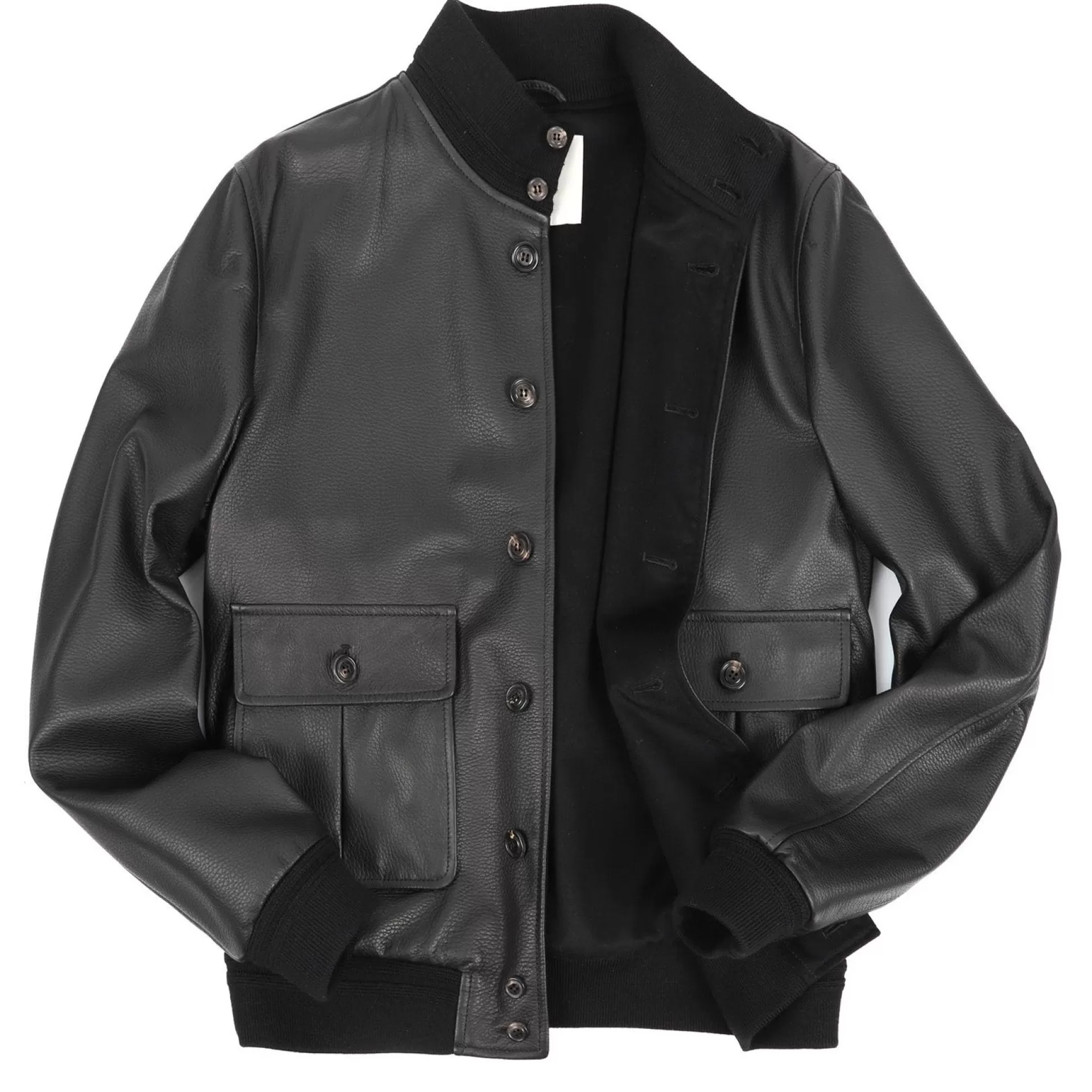 Sale Henry Bucks Henry Sartorial X Valstar Iconic Leather Jacket BLACK