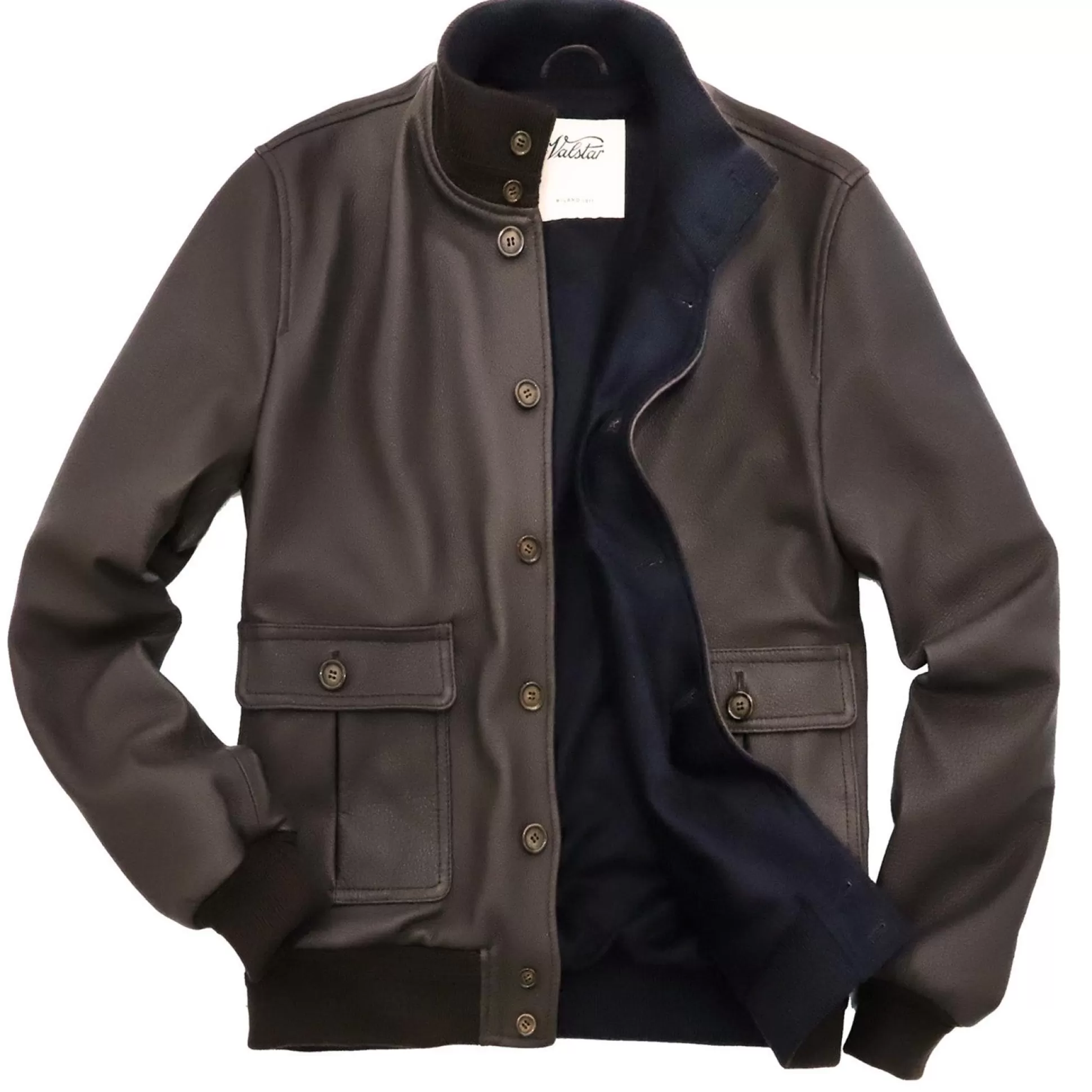 Discount Henry Bucks Henry Sartorial X Valstar Iconic Leather Jacket CAFFE