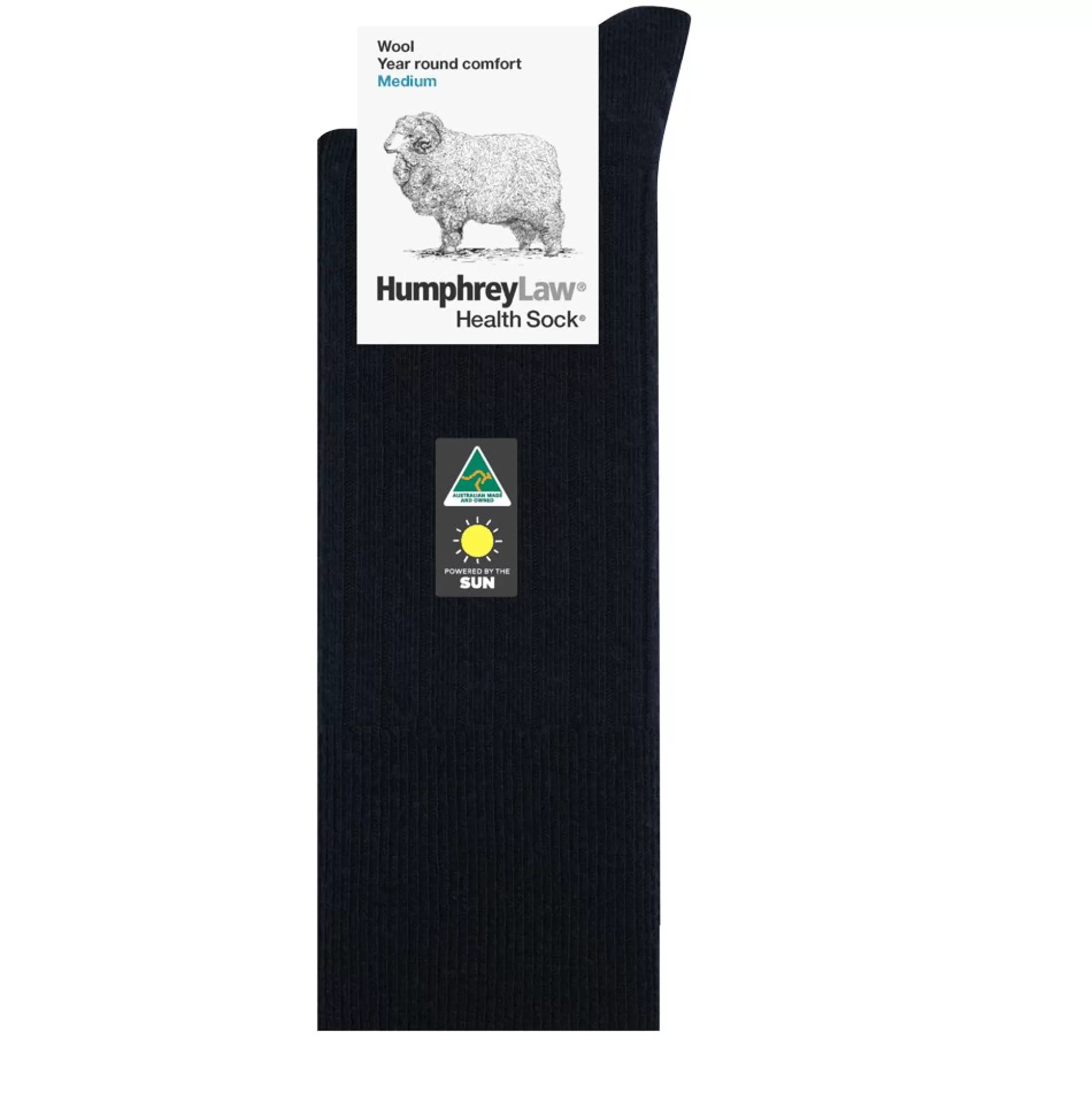 Sale Henry Bucks HUMPHREY LAW Wool Health Sock BLACK