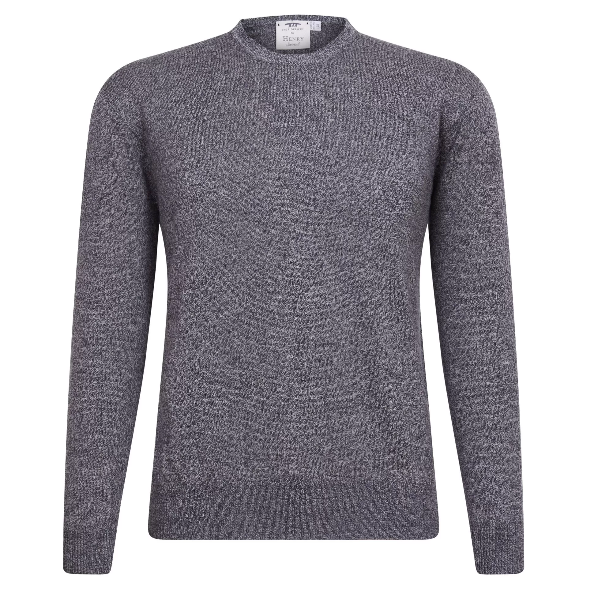 Best Sale Henry Bucks INIS MEAIN Merino Crew Neck Knit GREY