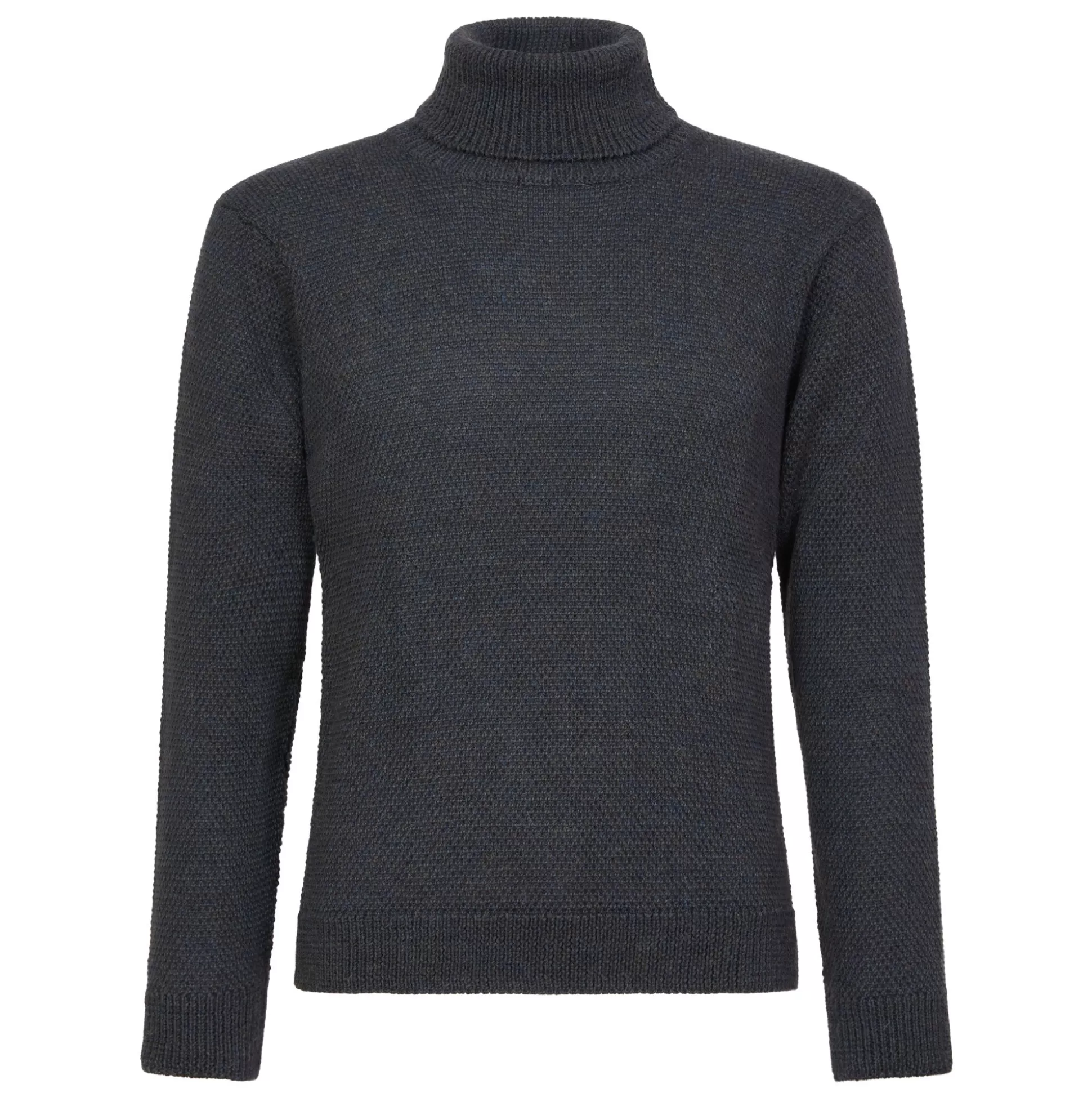 Online Henry Bucks INIS MEAIN Seedstitch Turtle Neck Alpaca Knit SLATE