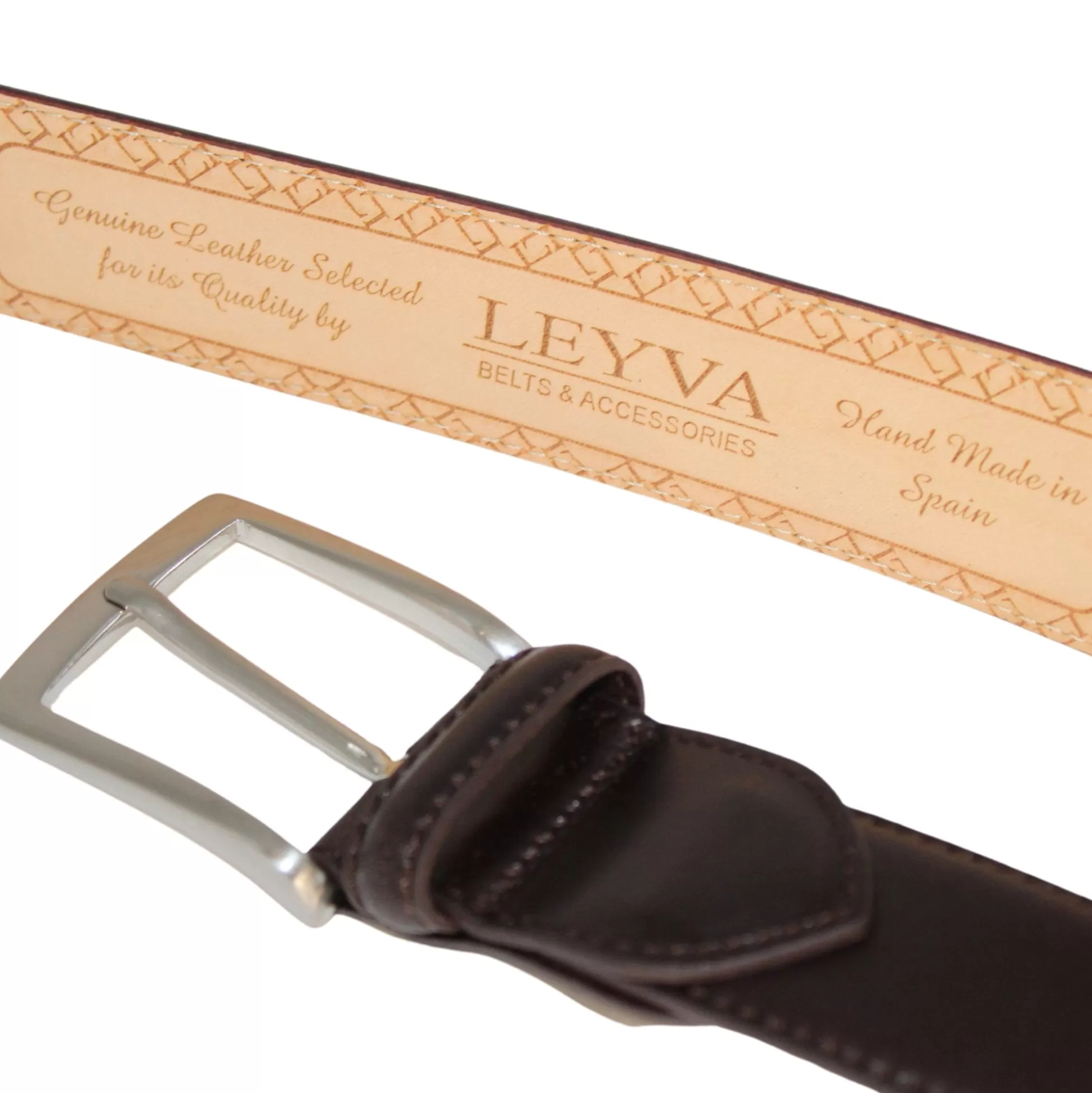 Online Henry Bucks LEYVA 207 Sadle Leather Belt CHOCOLATE