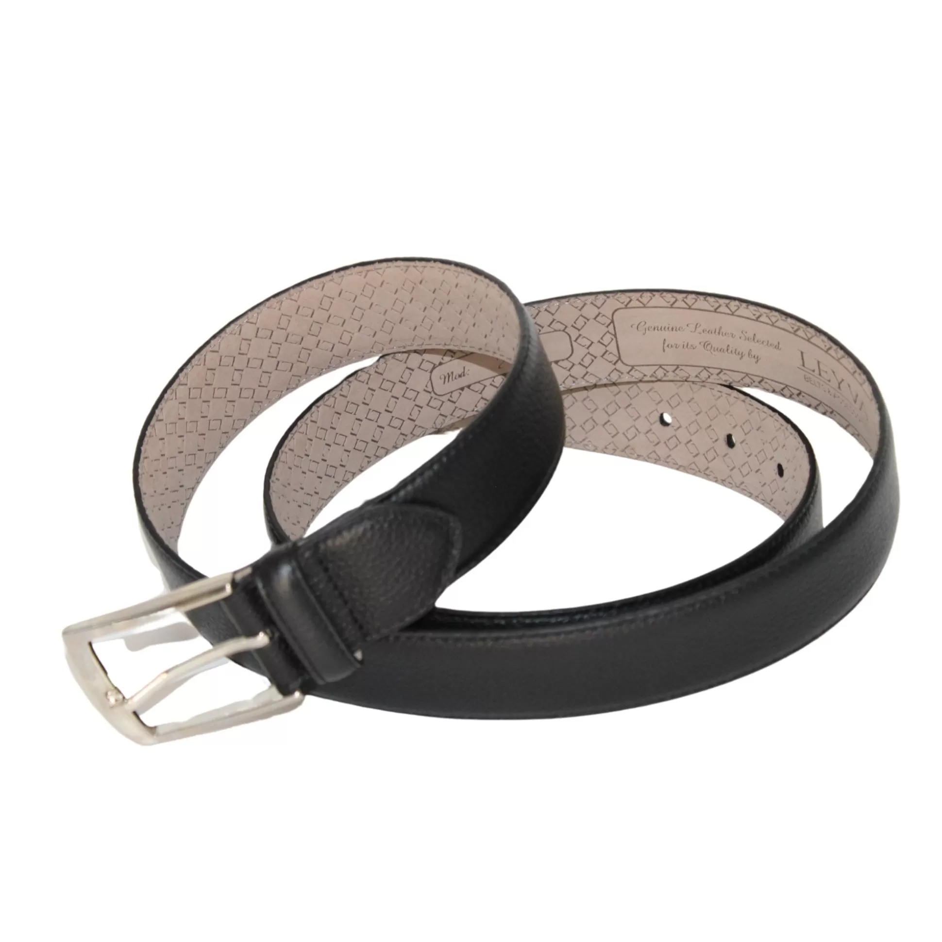 Outlet Henry Bucks LEYVA 209 Grained Leather Belt BLACK