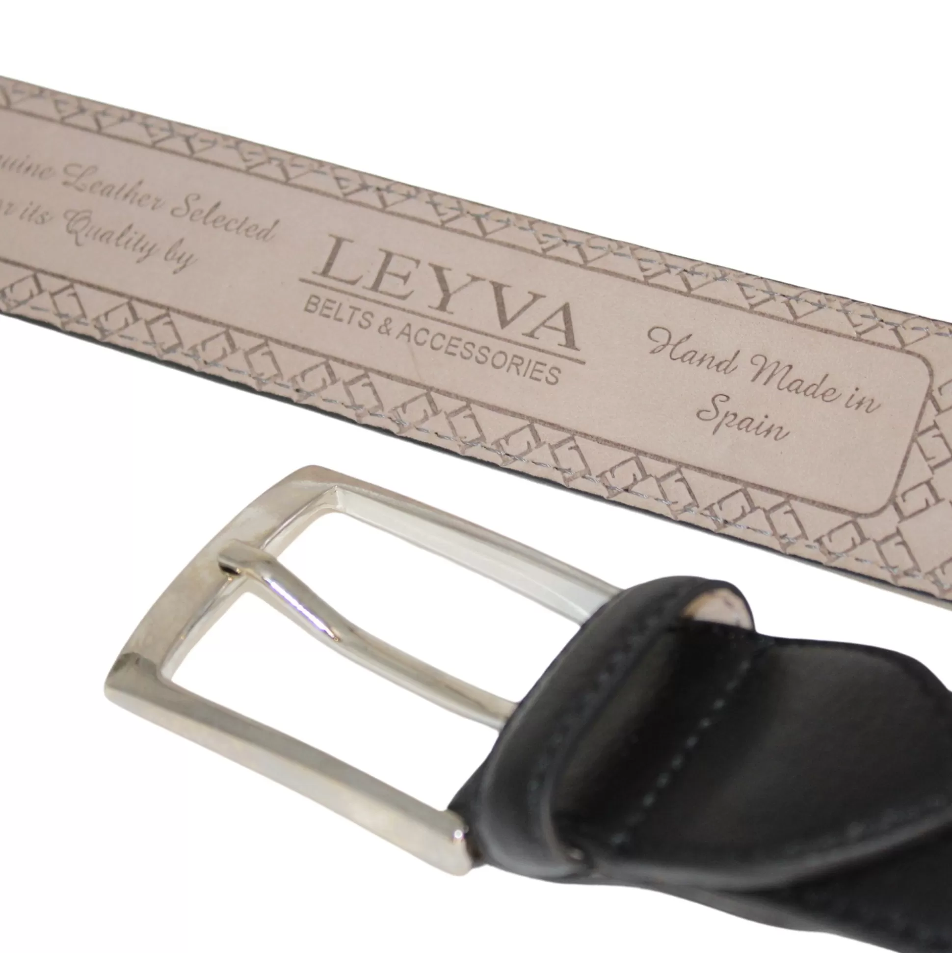 Outlet Henry Bucks LEYVA 209 Grained Leather Belt BLACK