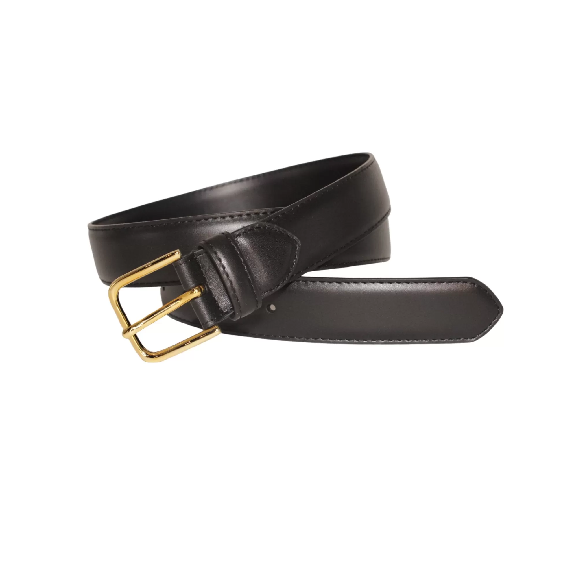 Outlet Henry Bucks LEYVA Plain Leather Belt BLACK