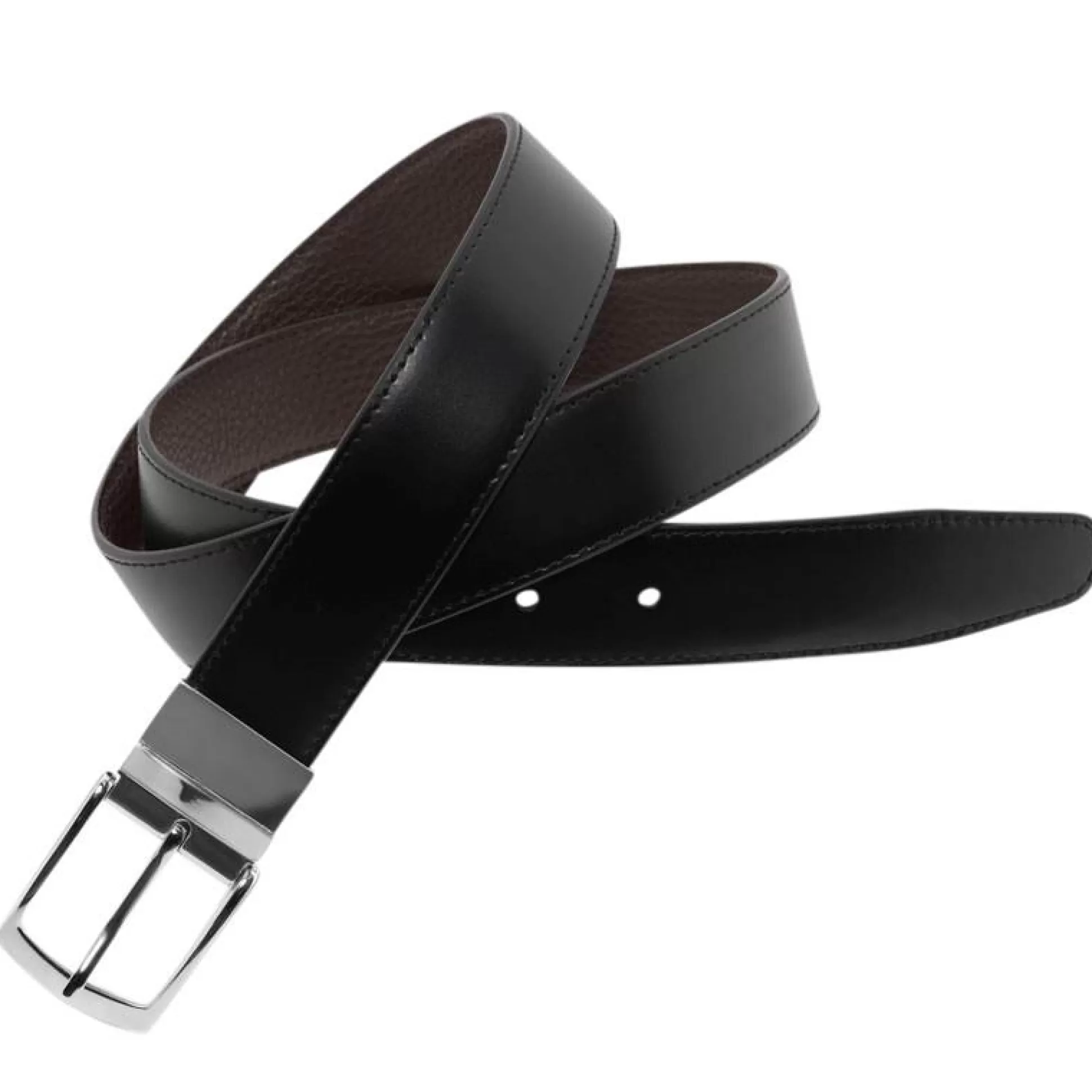 Cheap Henry Bucks LEYVA Reversible Leather Men's Belt BLACK/BROWN BLACK BROWN