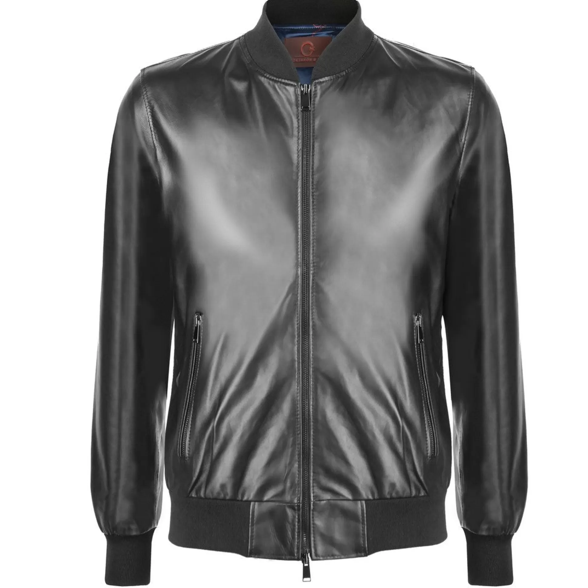 Cheap Henry Bucks MCKINNON & CO Nappa Leather Bomber Jacket BLACK REG