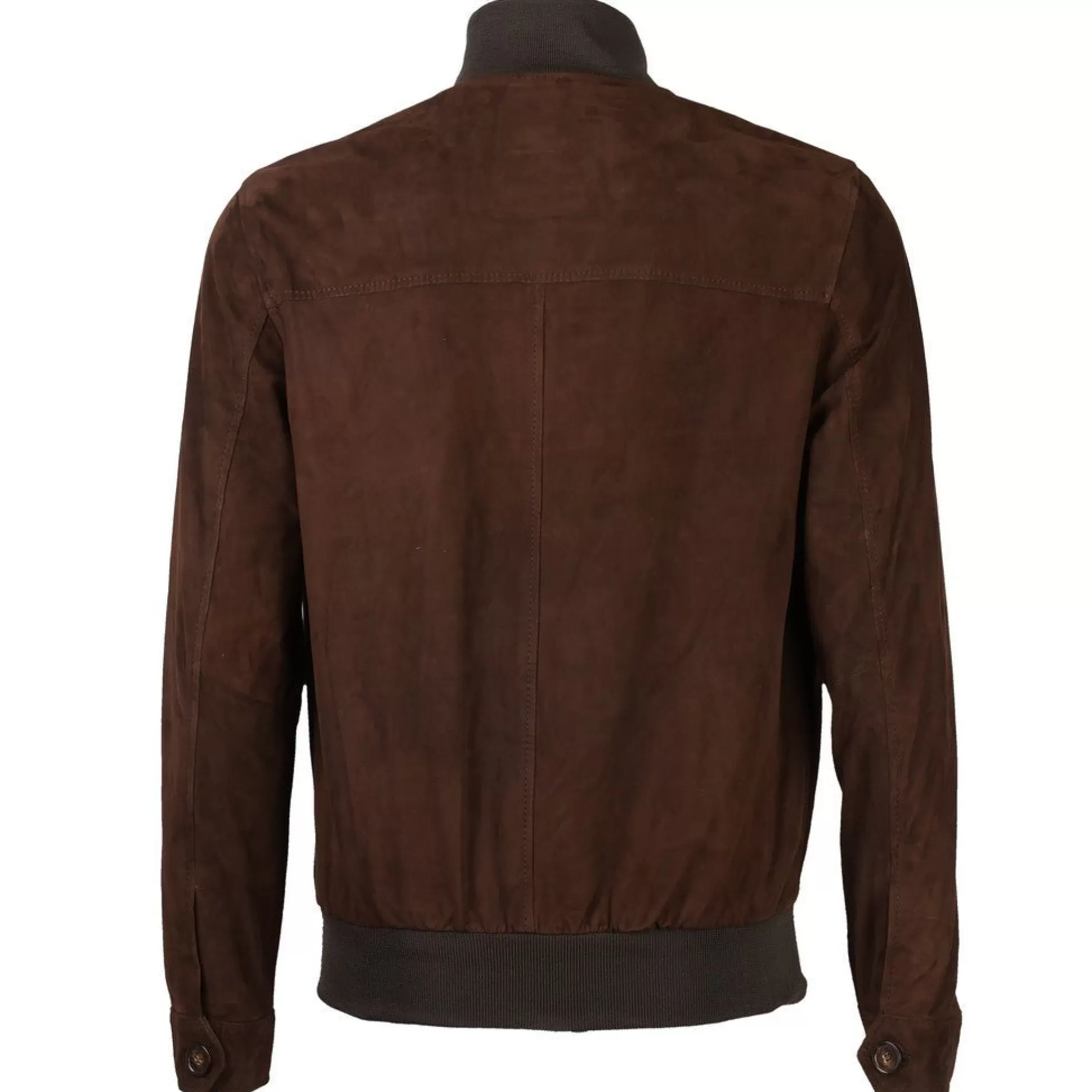 Cheap Henry Bucks MCKINNON & CO Suede Leather Bomber Jacket DARK BROWN REG