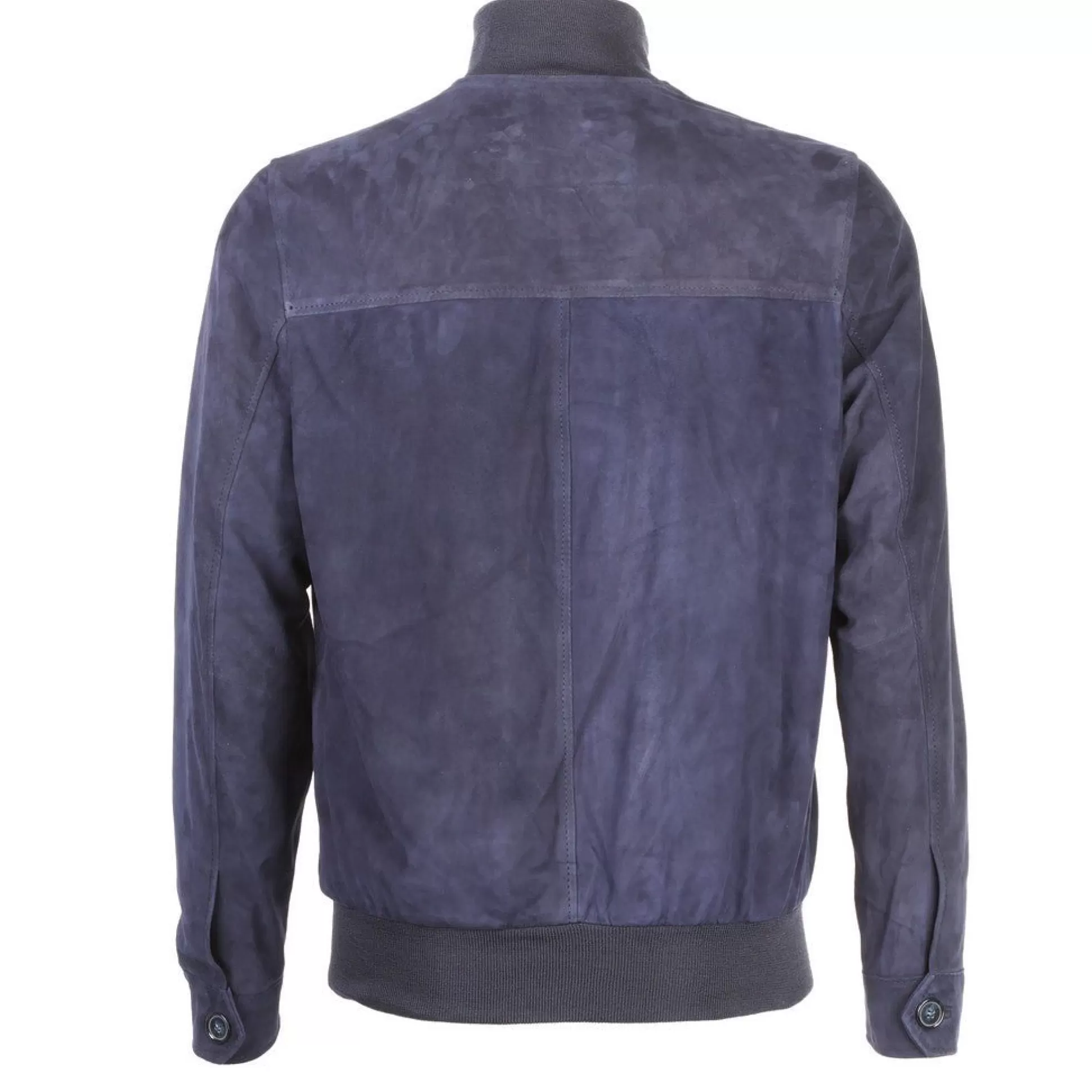 Best Henry Bucks MCKINNON & CO Suede Leather Bomber Jacket NAVY REG