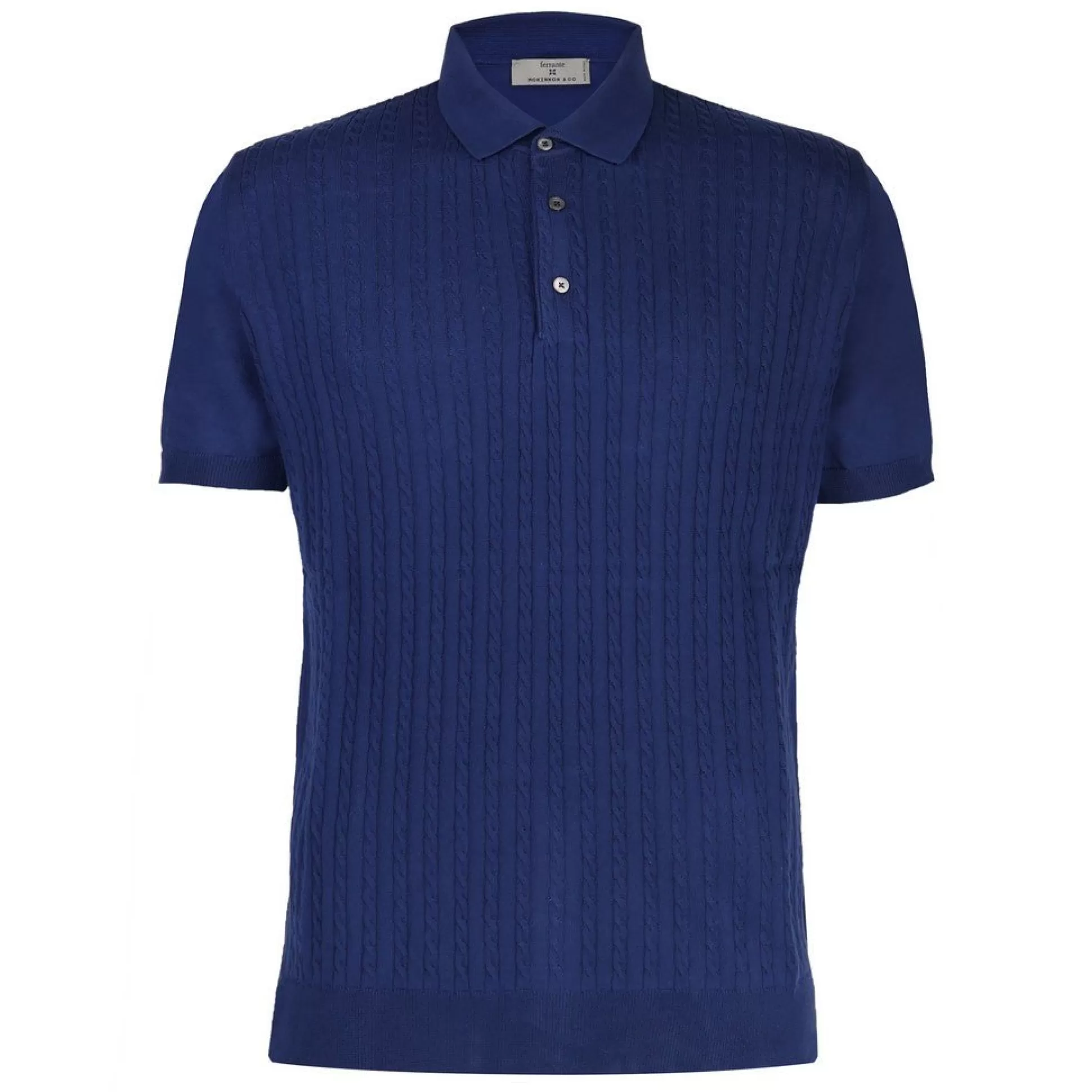 Best Sale Henry Bucks McKINNON & CO X FERRANTE Buttoned Polo NAVY