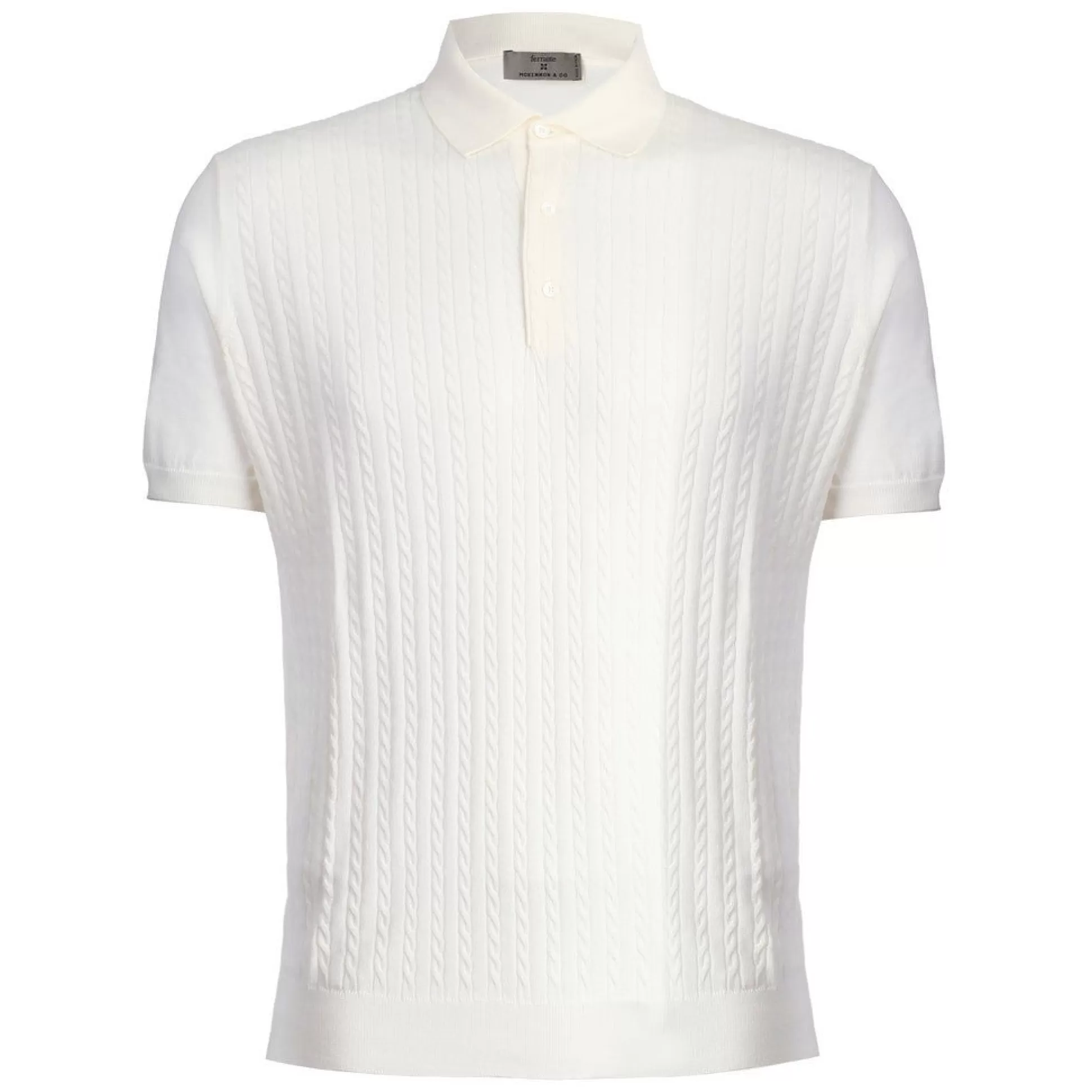 Shop Henry Bucks McKINNON & CO X FERRANTE Buttoned Polo WHITE