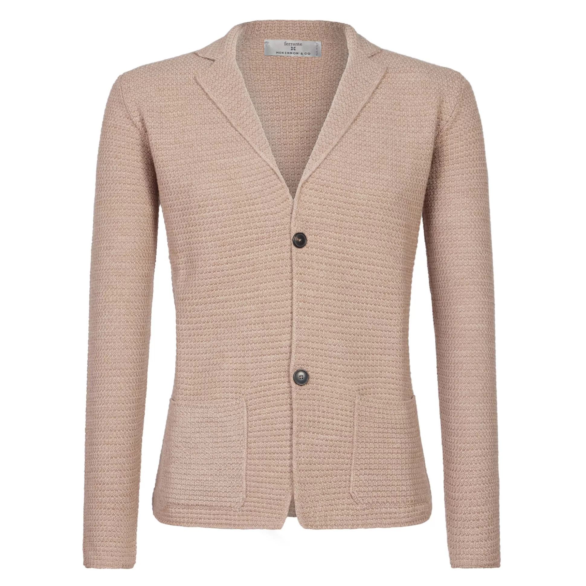 Best Sale Henry Bucks MCKINNON & CO X FERRANTE Buttoned Wool Cardigan BEIGE