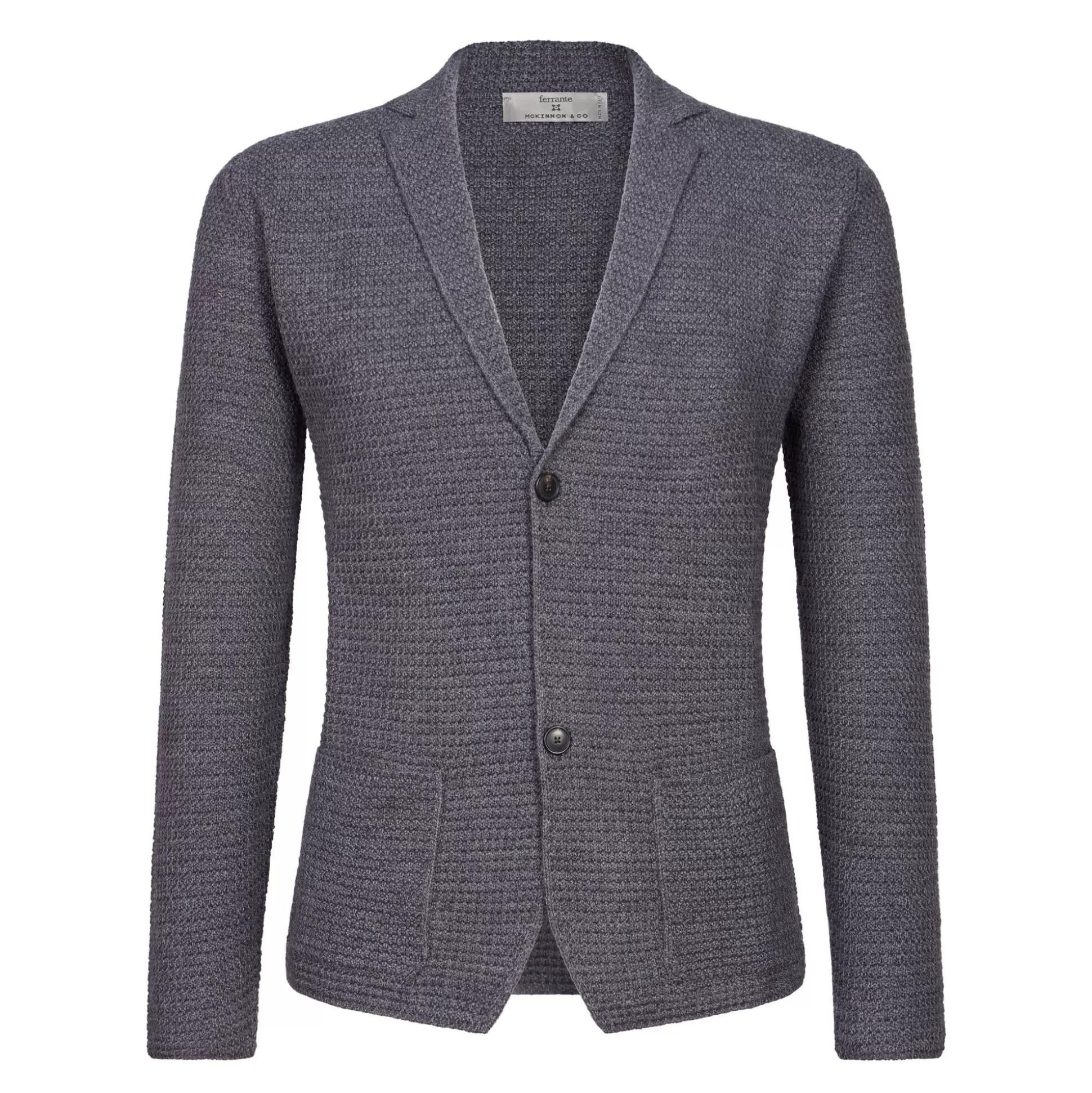 Clearance Henry Bucks MCKINNON & CO X FERRANTE Buttoned Wool Cardigan GREY