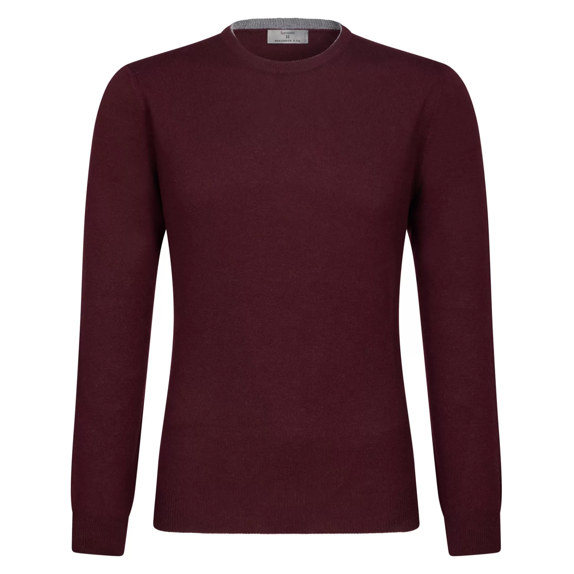 Cheap Henry Bucks MCKINNON & CO X FERRANTE Contrast Patch Crewneck BURGUNDY