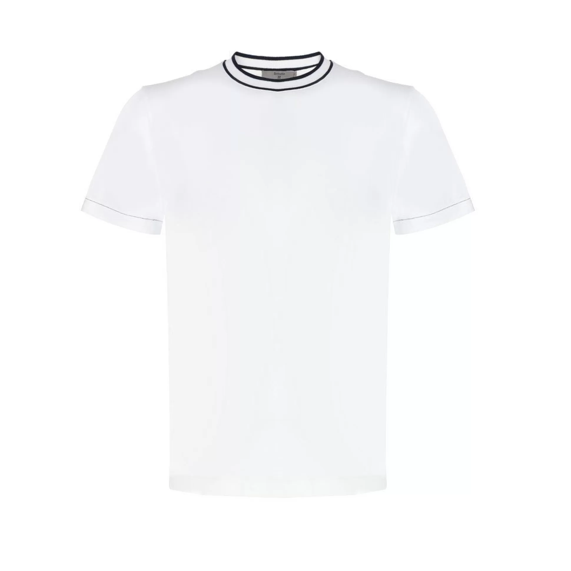 Sale Henry Bucks McKINNON & CO X FERRANTE Cotton Crew Neck T-Shirt WHITE WHITE CNECK