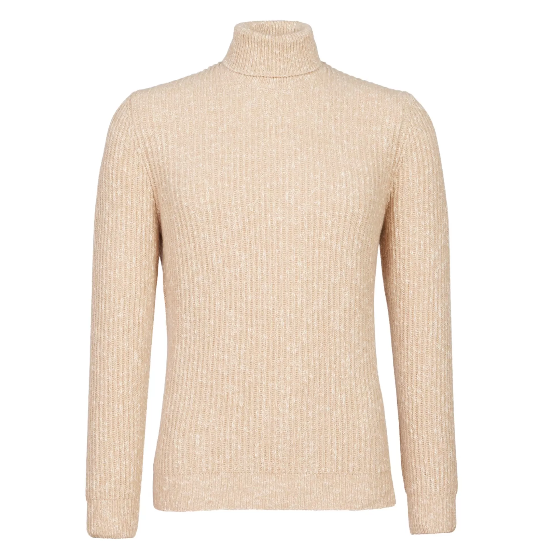 Best Sale Henry Bucks MCKINNON & CO X FERRANTE English Ribbed Turtleneck BEIGE