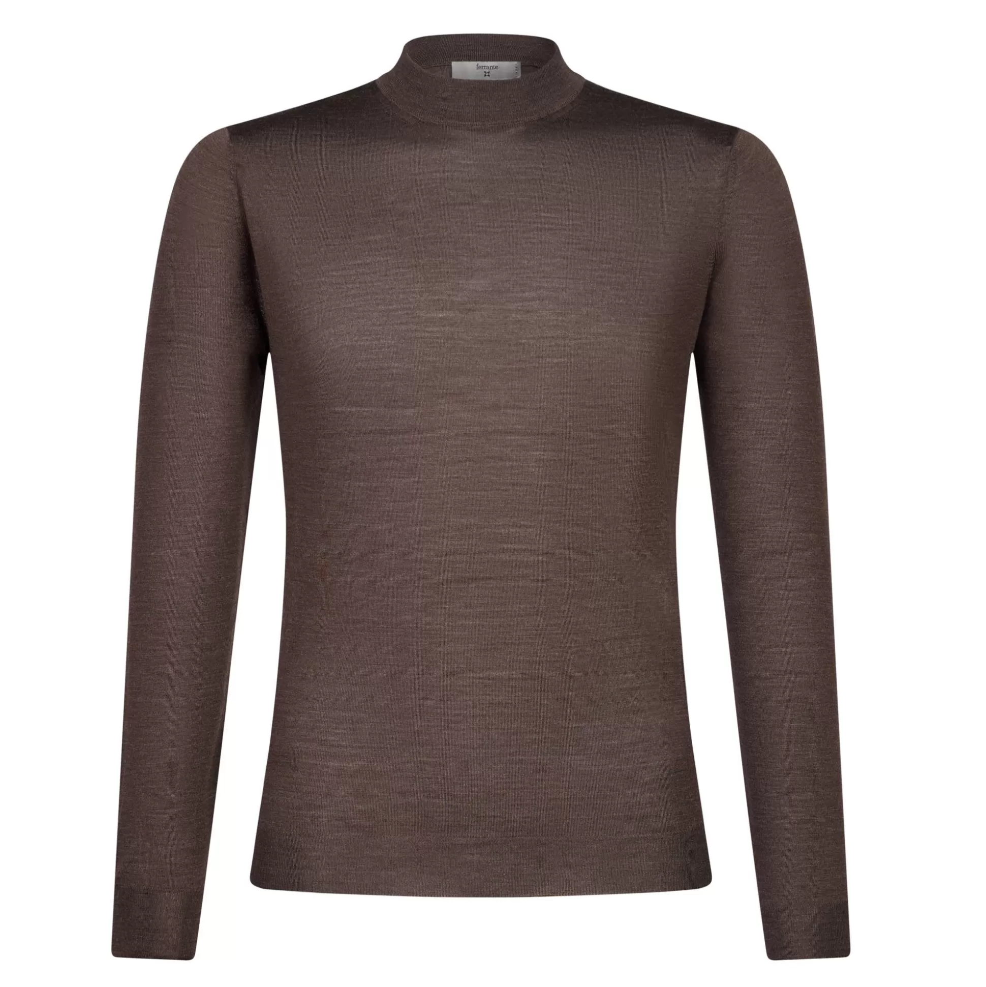 Discount Henry Bucks McKINNON & CO X FERRANTE Extra Light Mockneck DARK BROWN