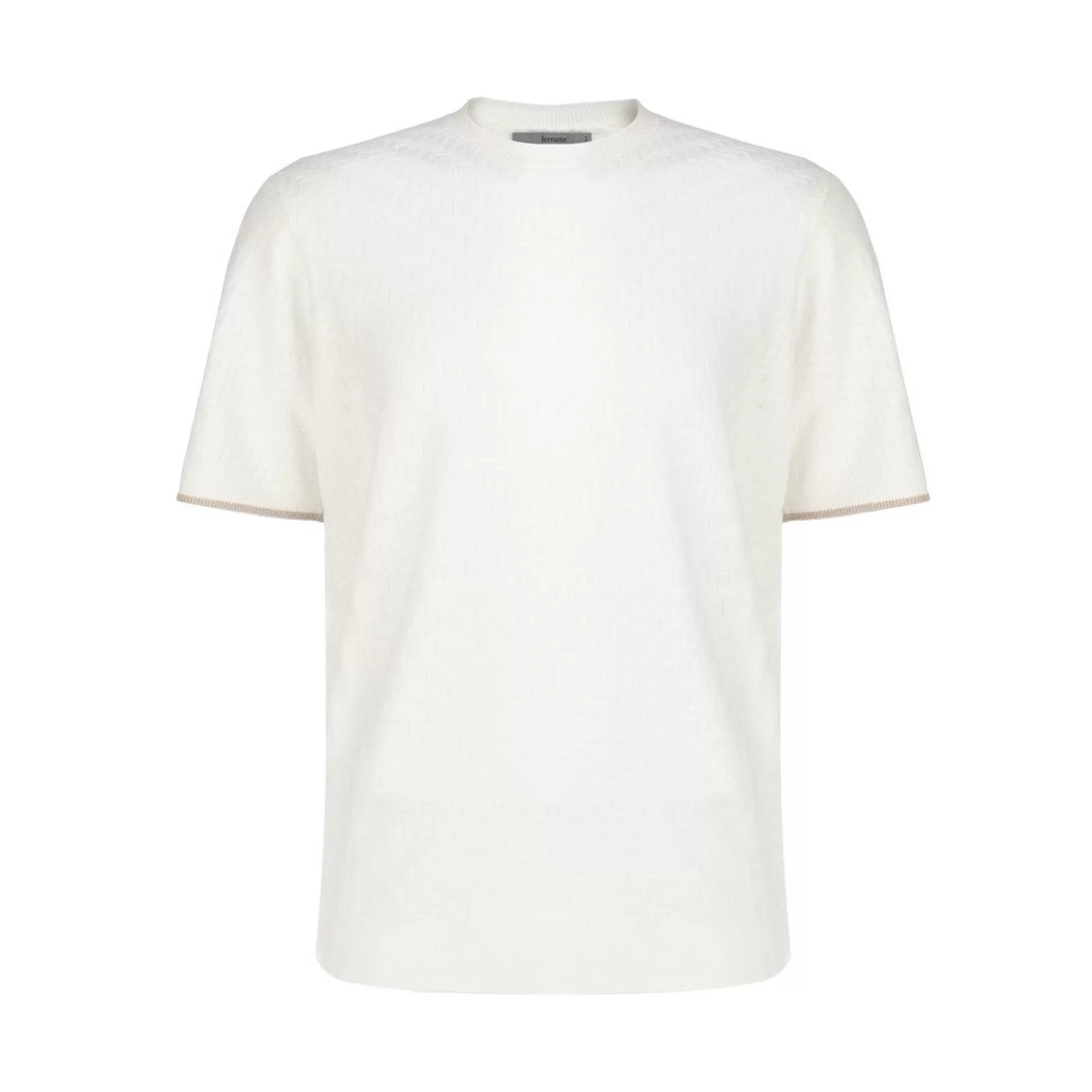 Clearance Henry Bucks McKINNON & CO X FERRANTE Linen Short Sleeve T-Shirt WHITE